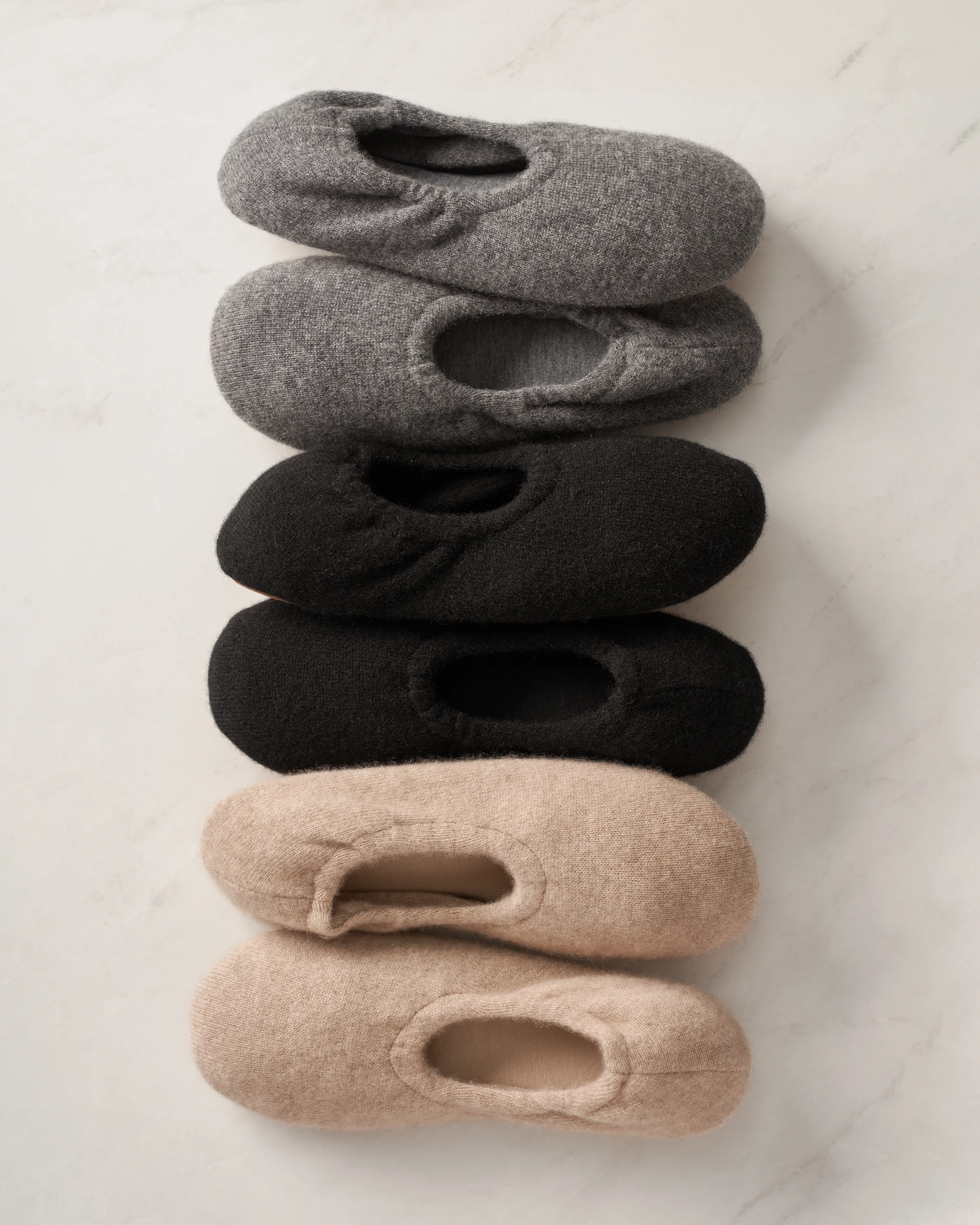Women's Cashmere Slippers in Camel - Image 3