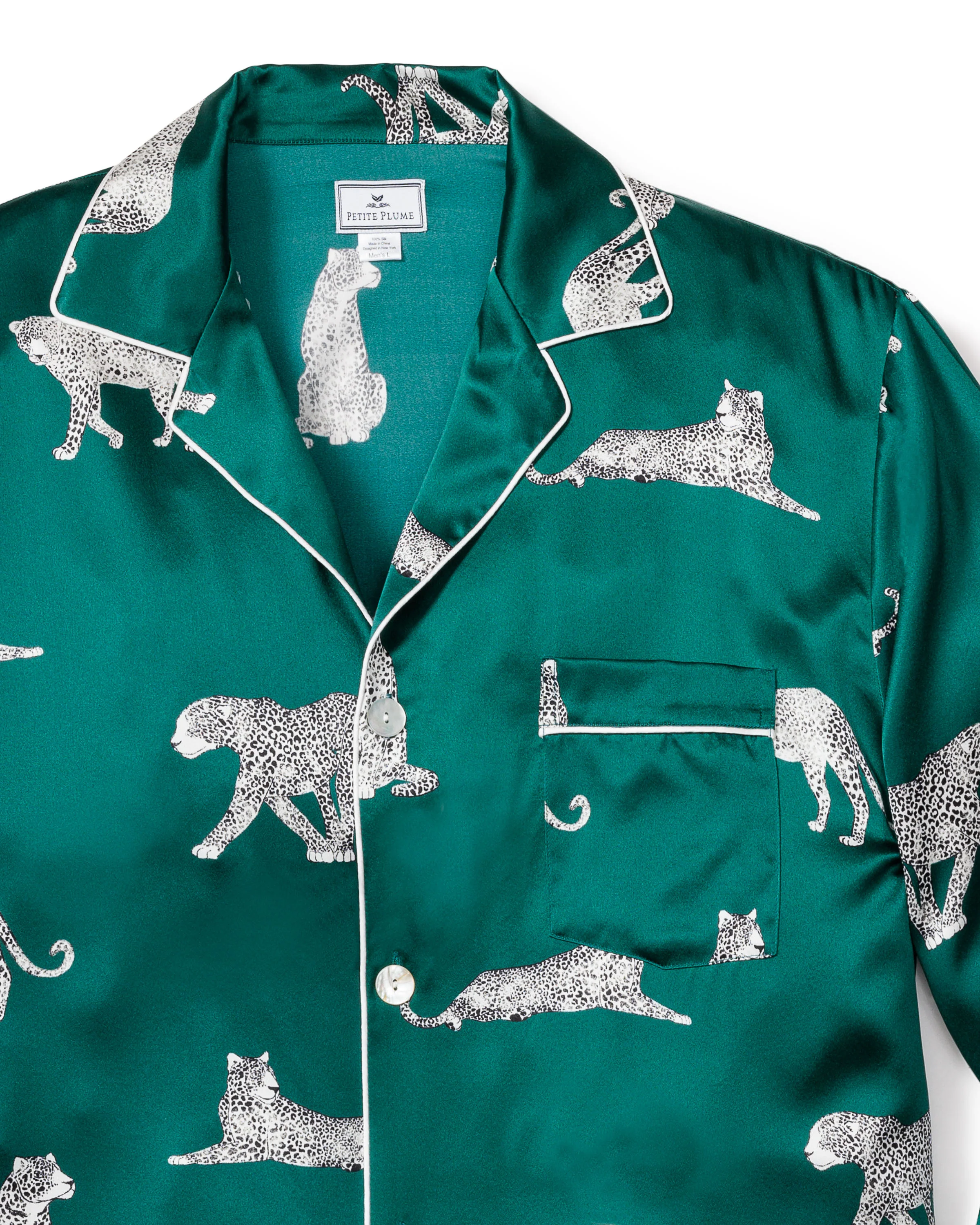 Men's Silk Pajama Set in Panthère de Luxe - Image 4
