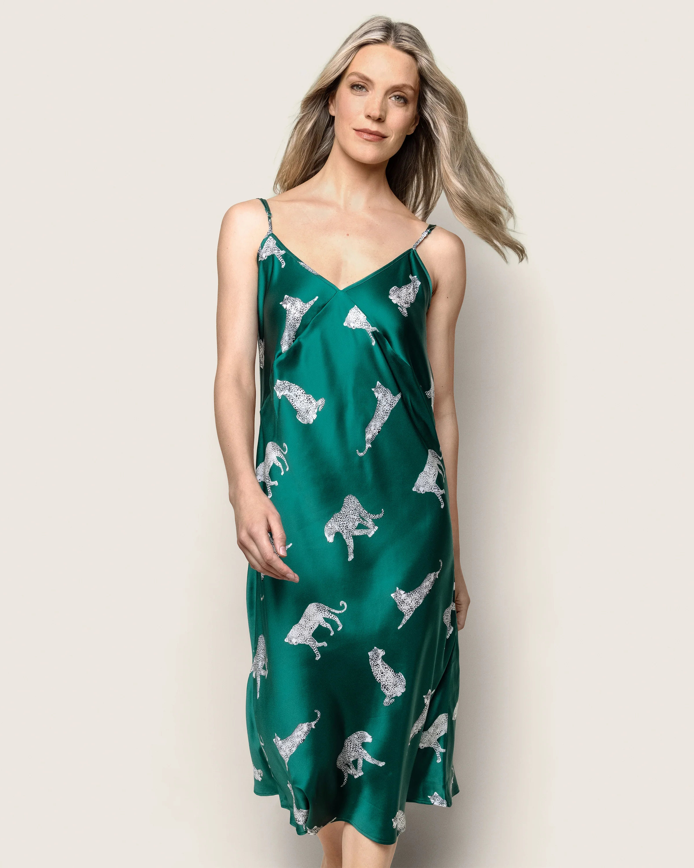 Women's Silk Cosette Nightgown in Panthère de Luxe - Image 2