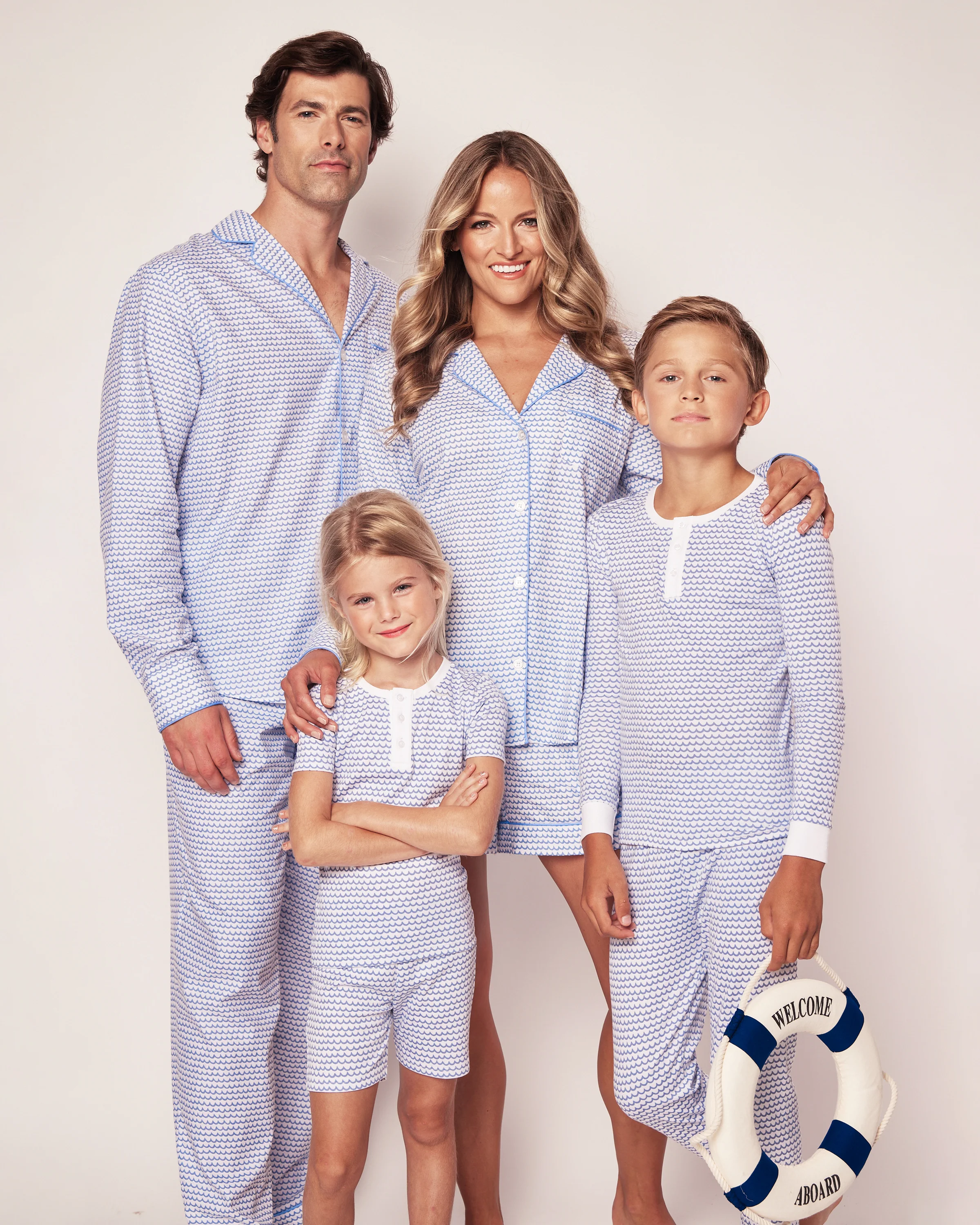 Kid's Pima Snug Fit Pajama Set in La Mer - Image 4
