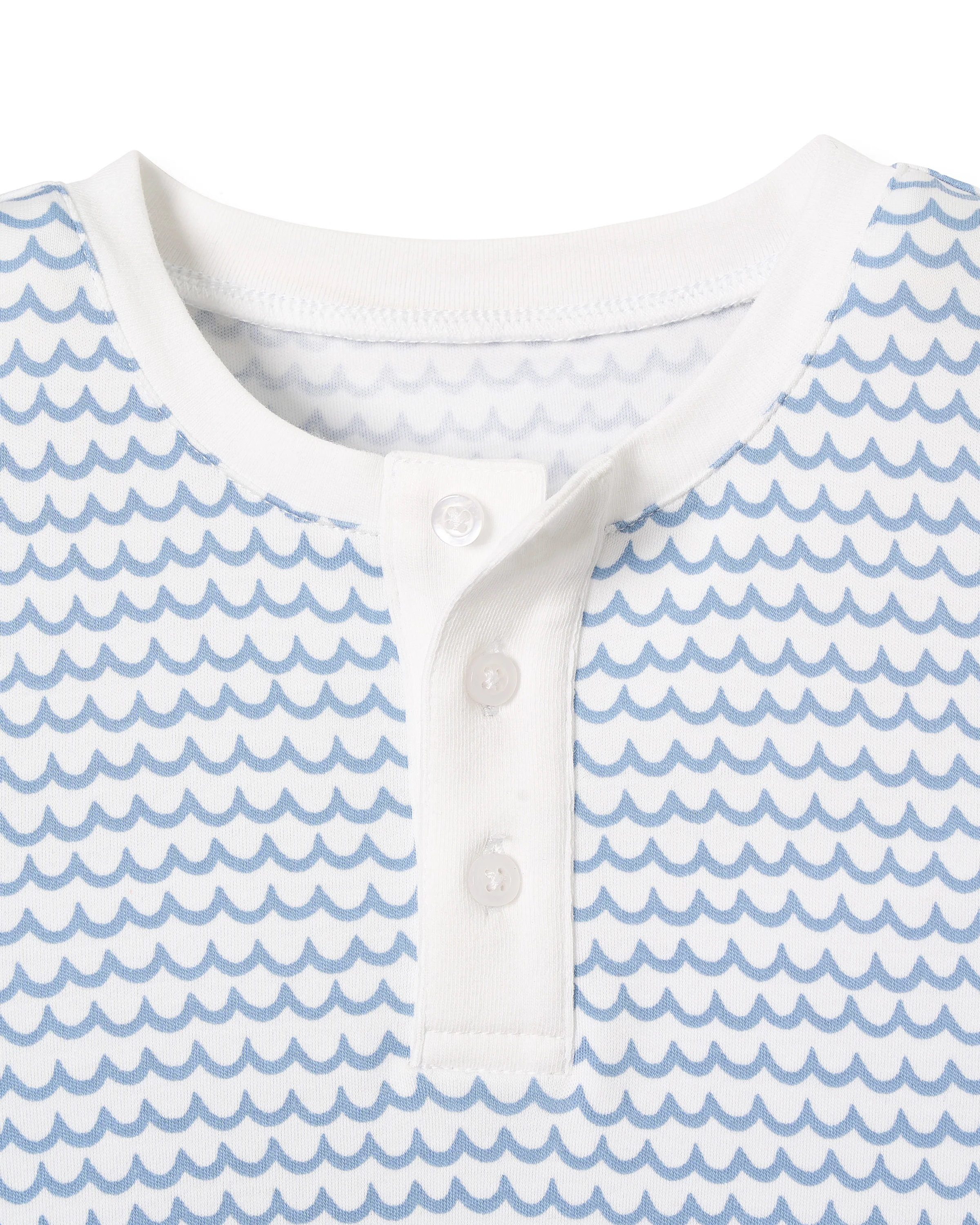 Kid's Pima Snug Fit Pajama Set in La Mer - Image 5