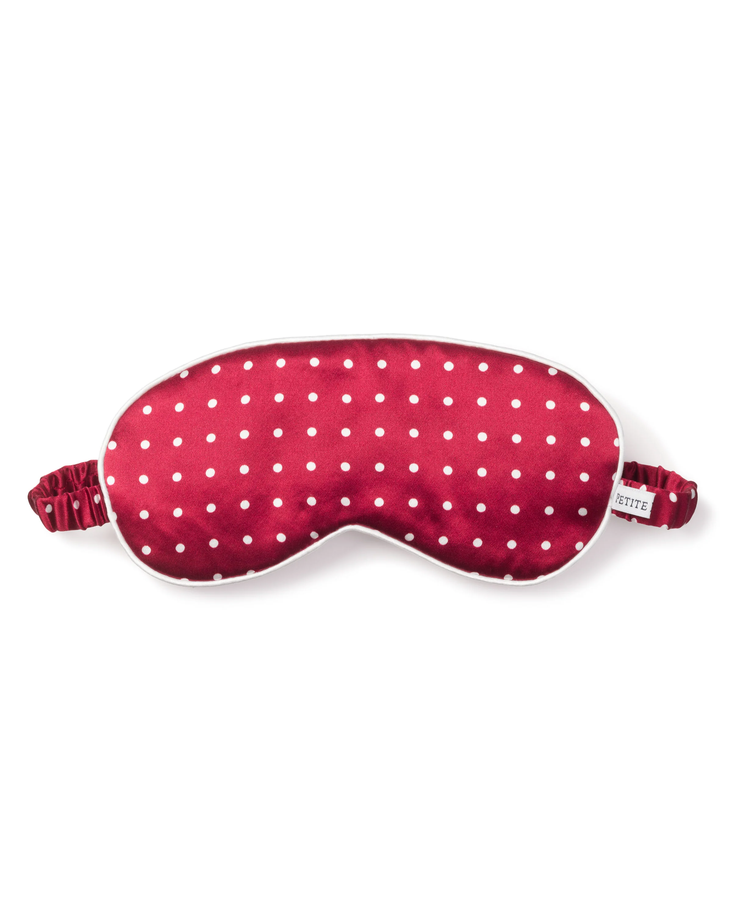 Adult's Silk Sleep Mask in Bordeaux Polka Dot