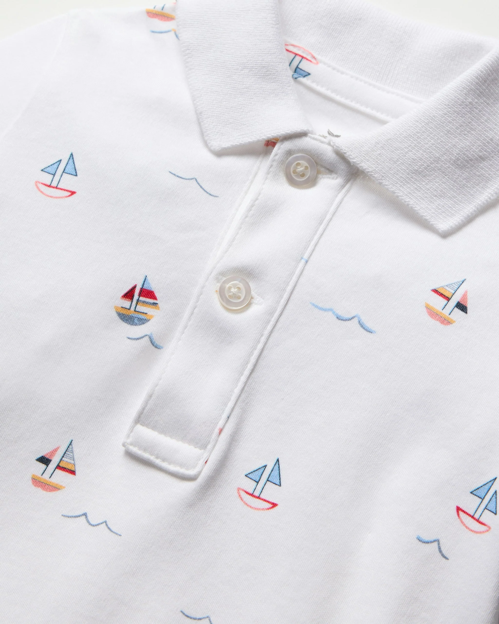 Baby's Pima Louis Play Romper in Bateau - Image 3