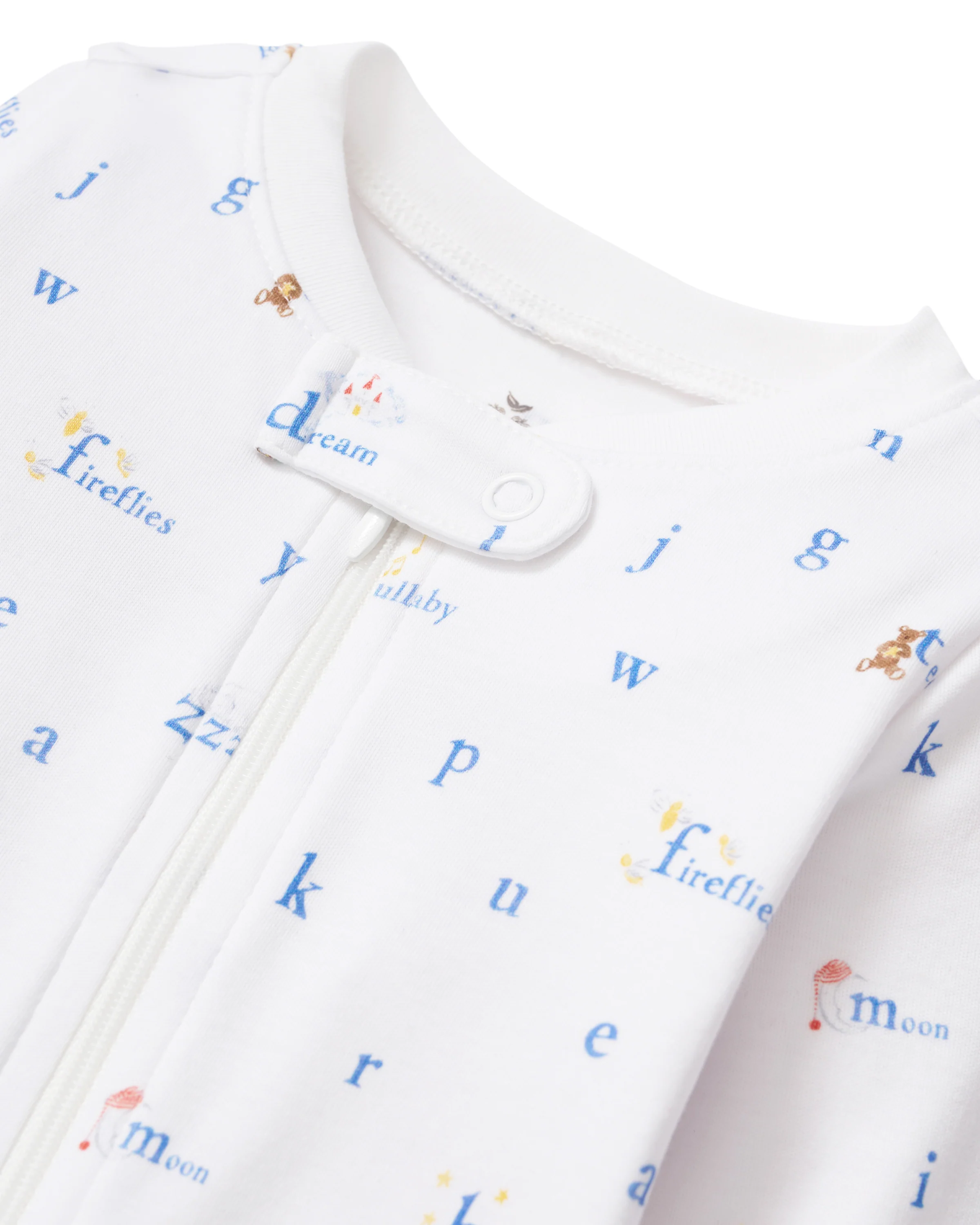 Baby's Pima Romper in Letters and Lullabies - Image 2