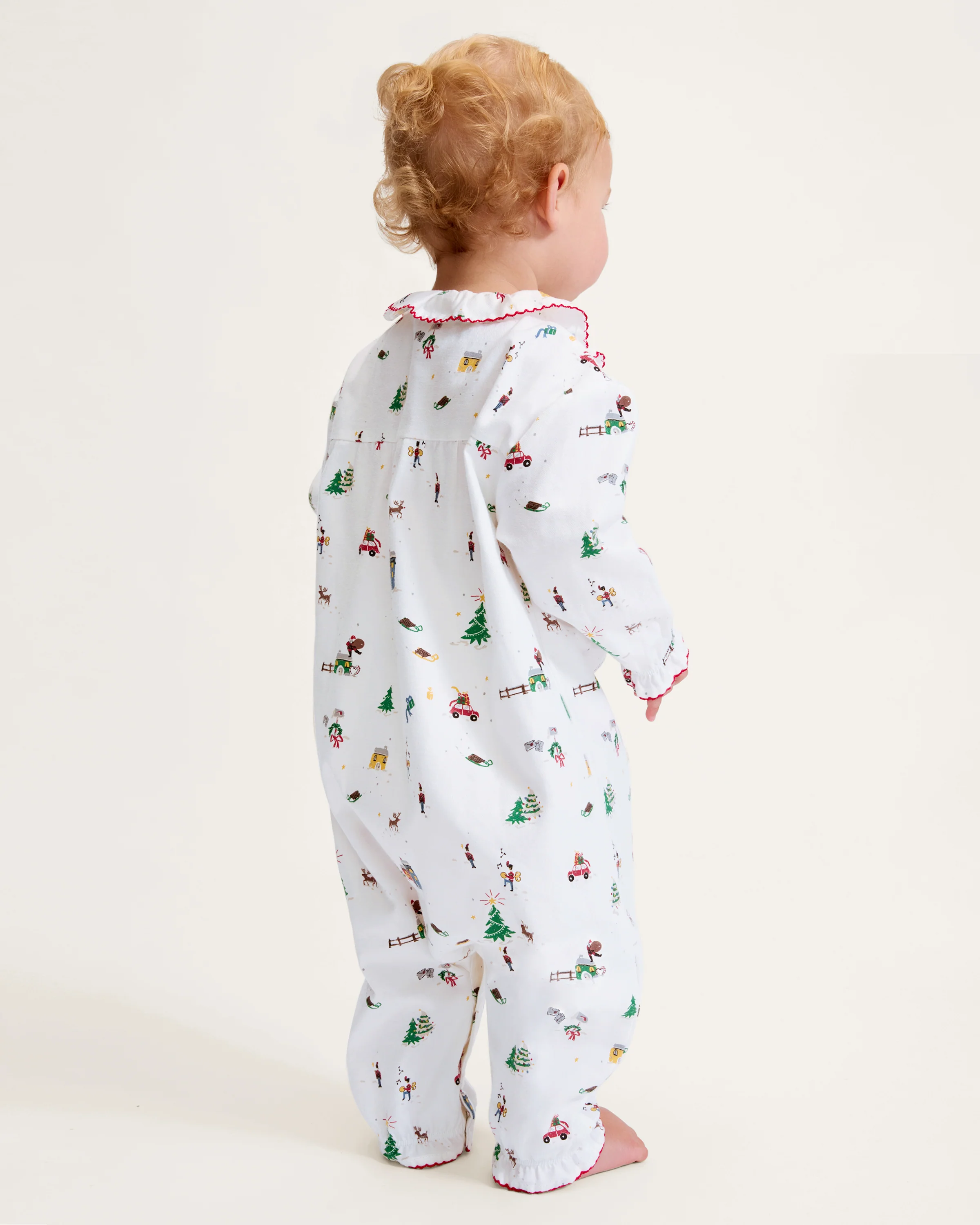 Baby's Twill Madeline Romper in Holiday Town - Image 4