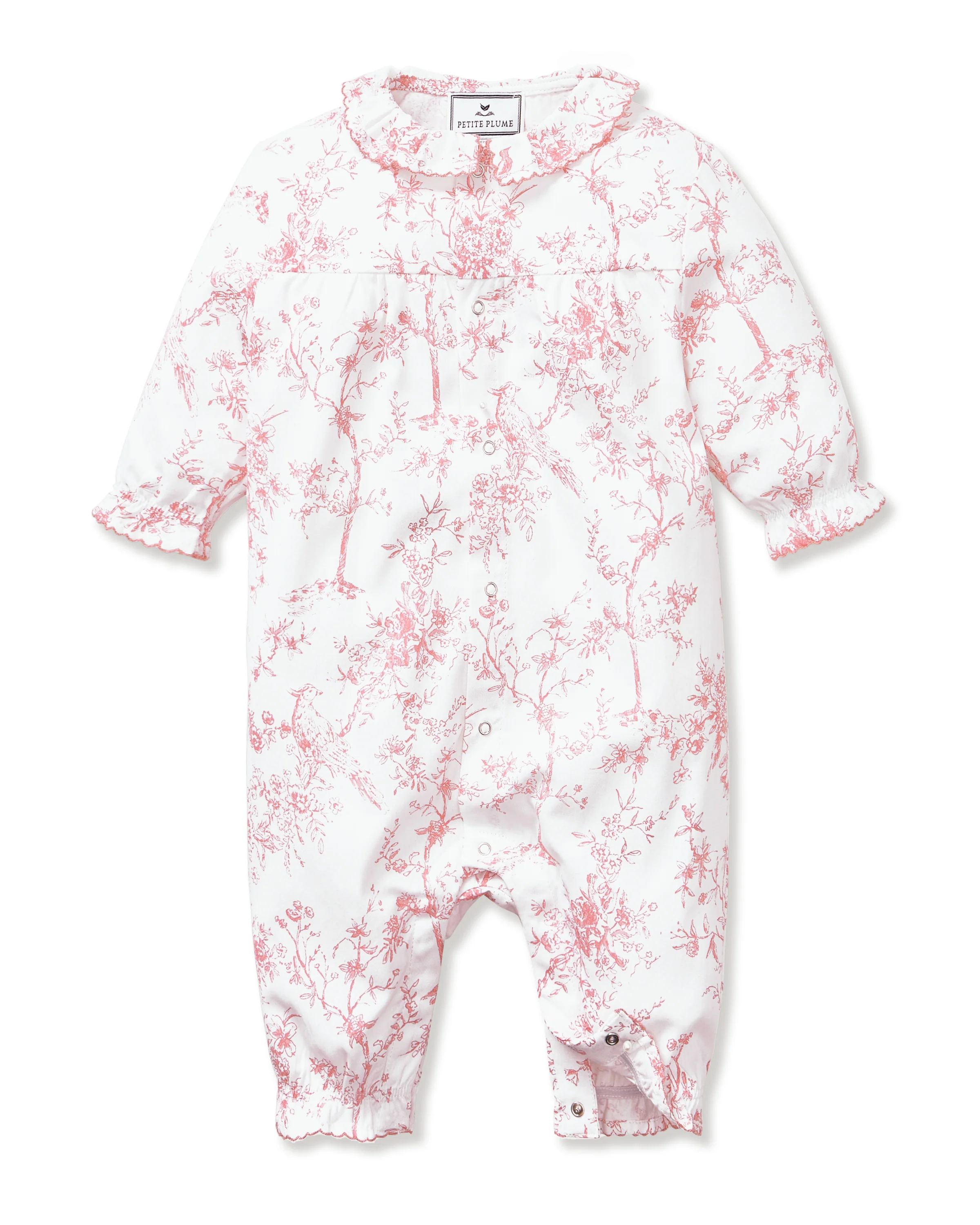 Baby's Twill Madeline Romper in Pink Timeless Toile - Image 8