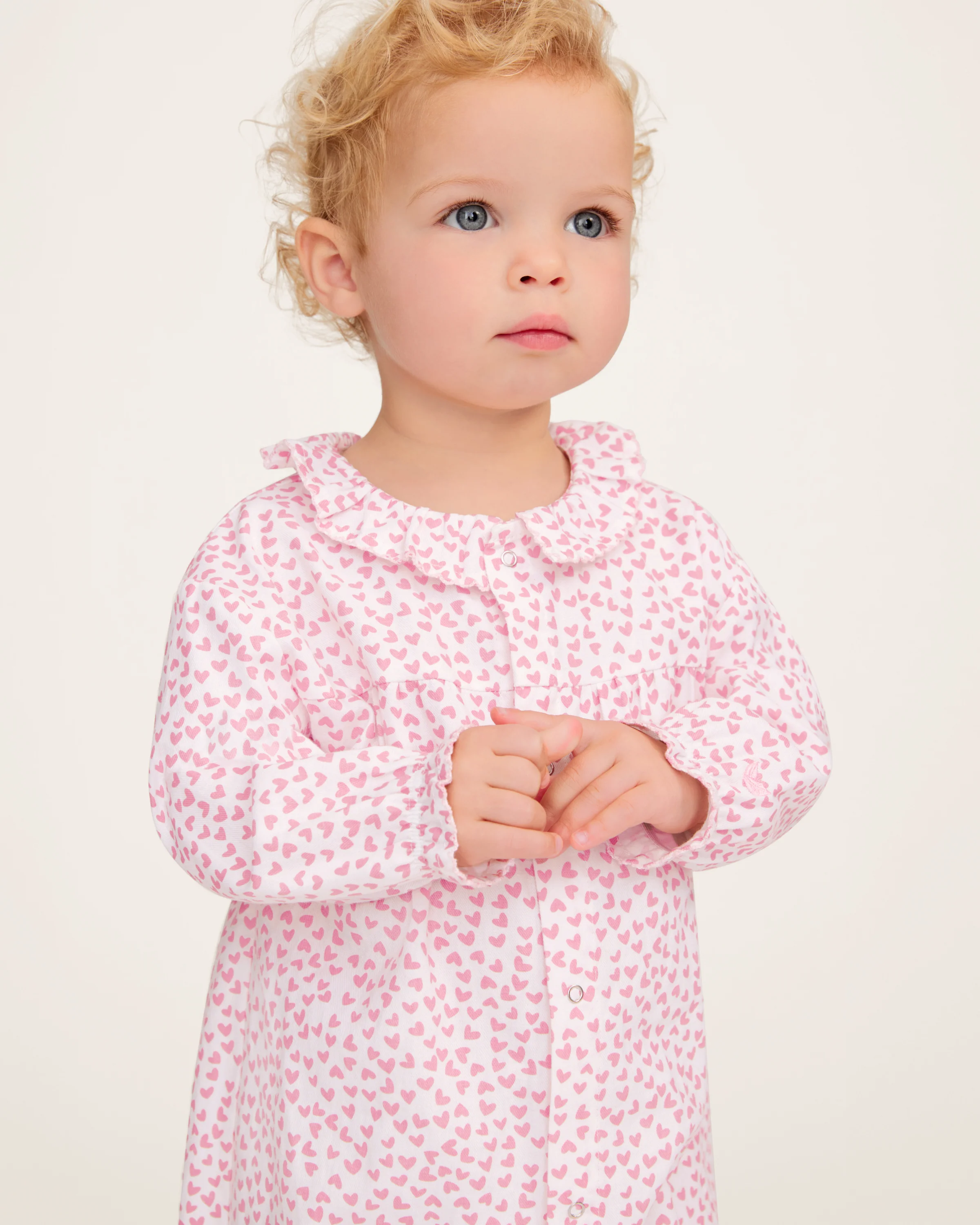 Baby's Twill Madeline Romper in Sweethearts - Image 2