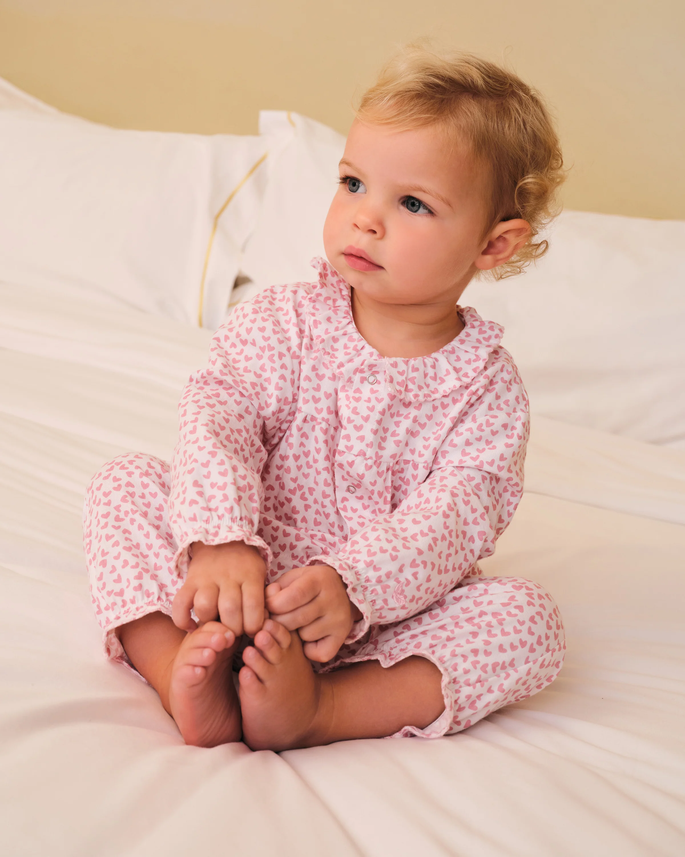 Baby's Twill Madeline Romper in Sweethearts - Image 5