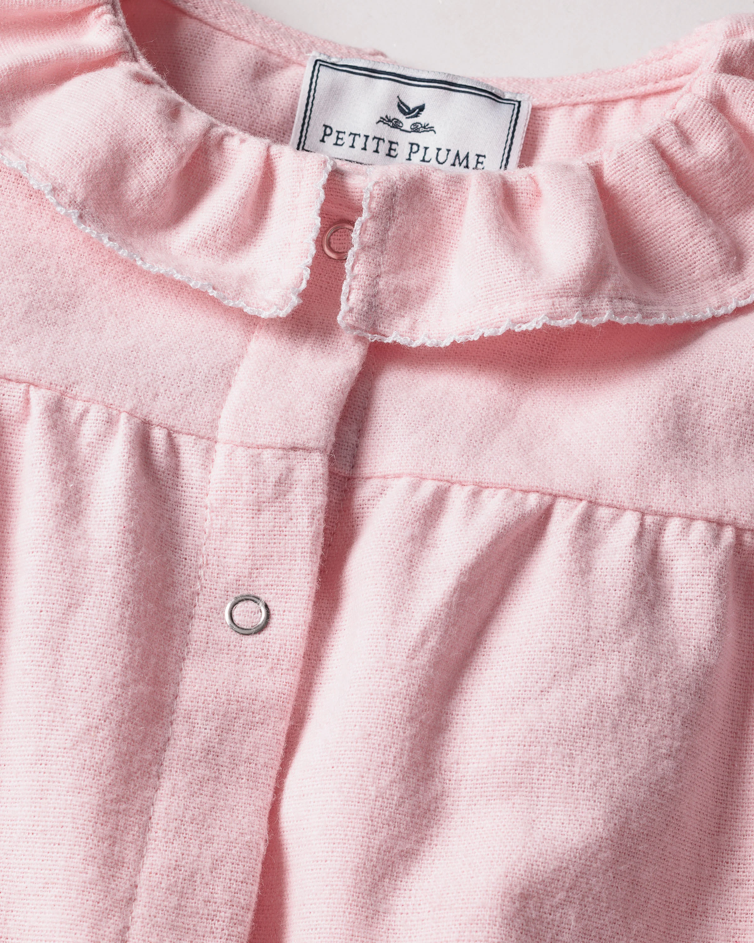 Baby's Flannel Madeline Romper in Pink - Image 4
