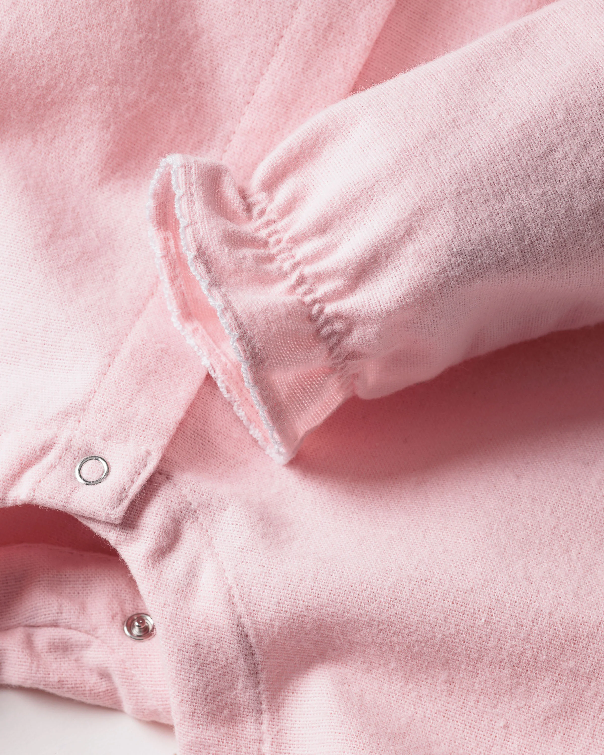Baby's Flannel Madeline Romper in Pink - Image 5