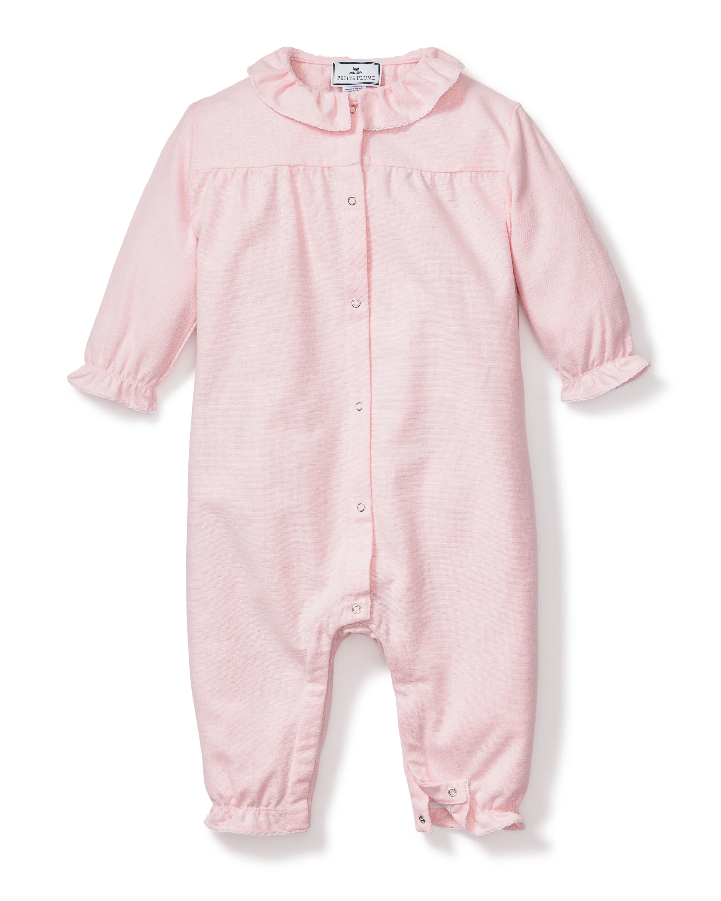 Baby's Flannel Madeline Romper in Pink - Image 6