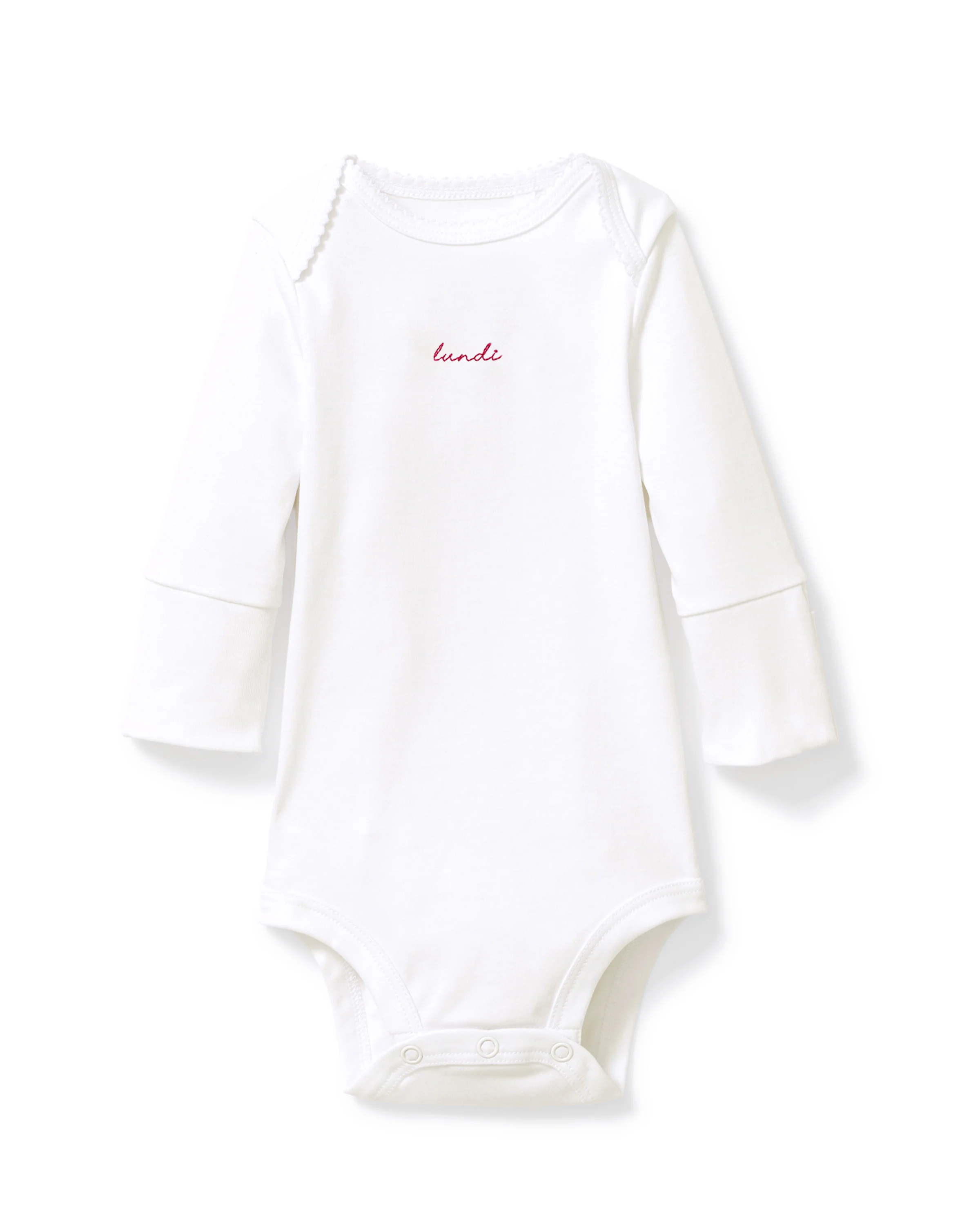 Baby's Pima Long Sleeve Onesie Set in French Lessons Pink - Image 2