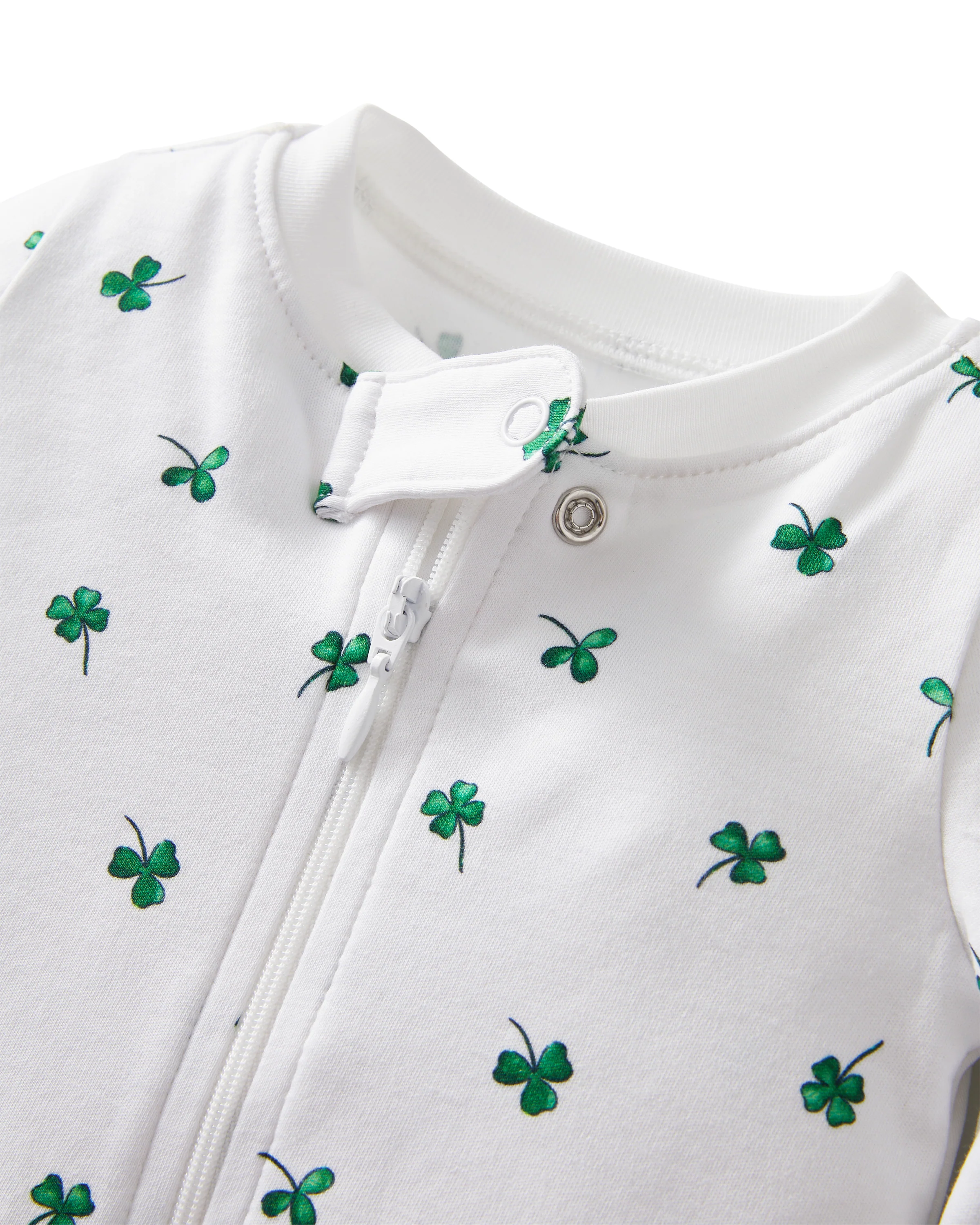 Baby's Pima Romper in Shamrocks - Image 2