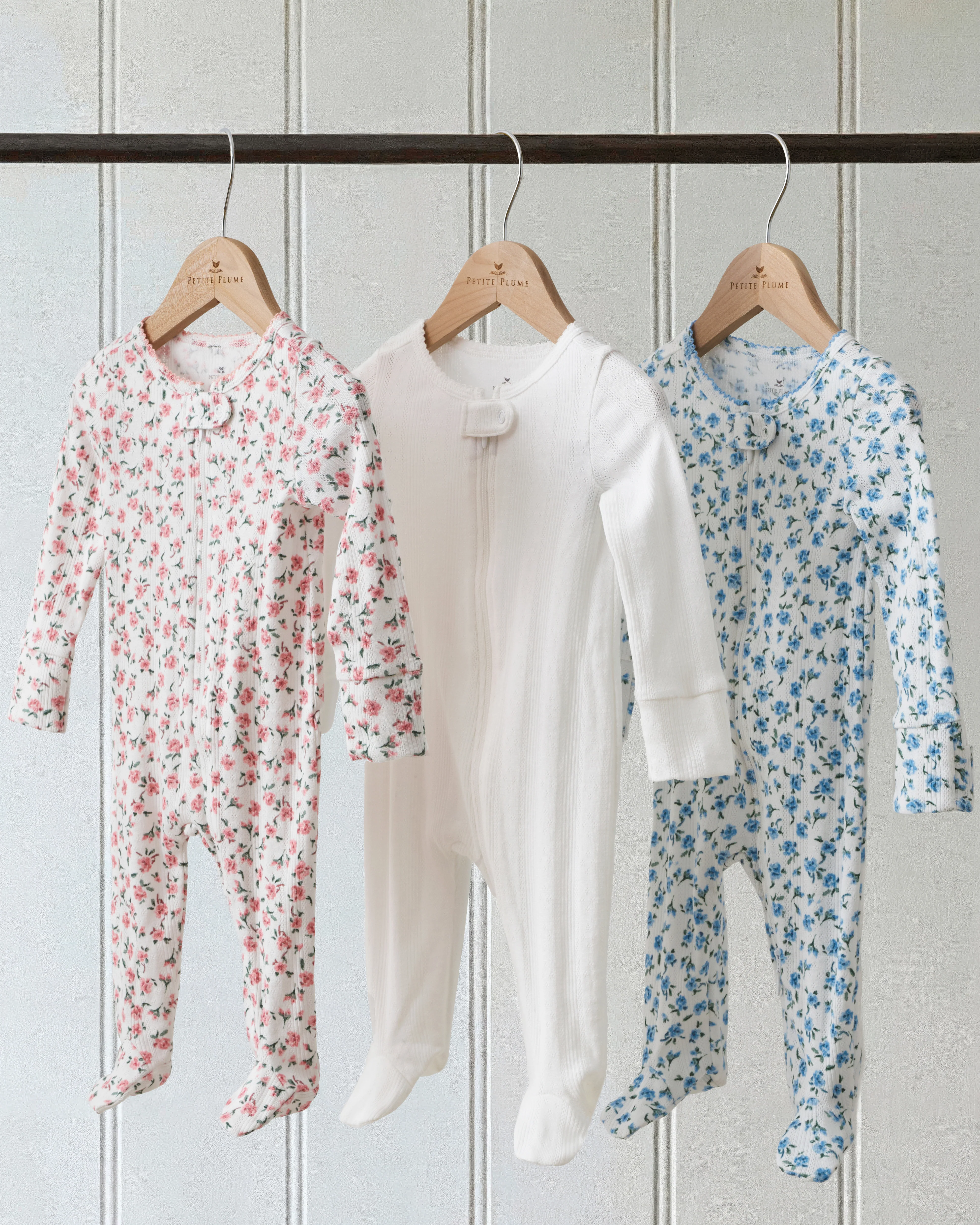 Baby's Pointelle Footie Romper in White - Image 3