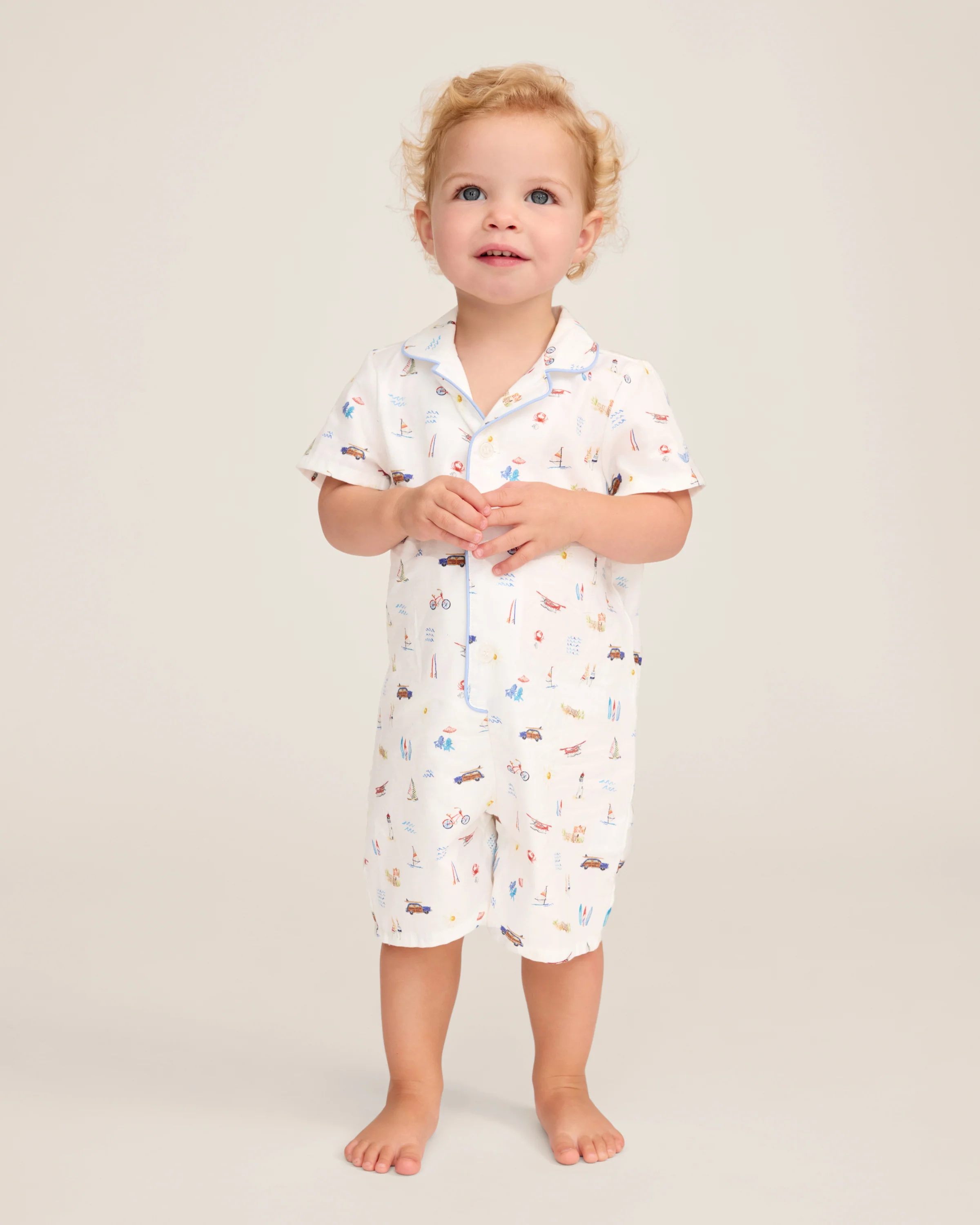 Baby's Twill Summer Romper in Summer Nostalgia