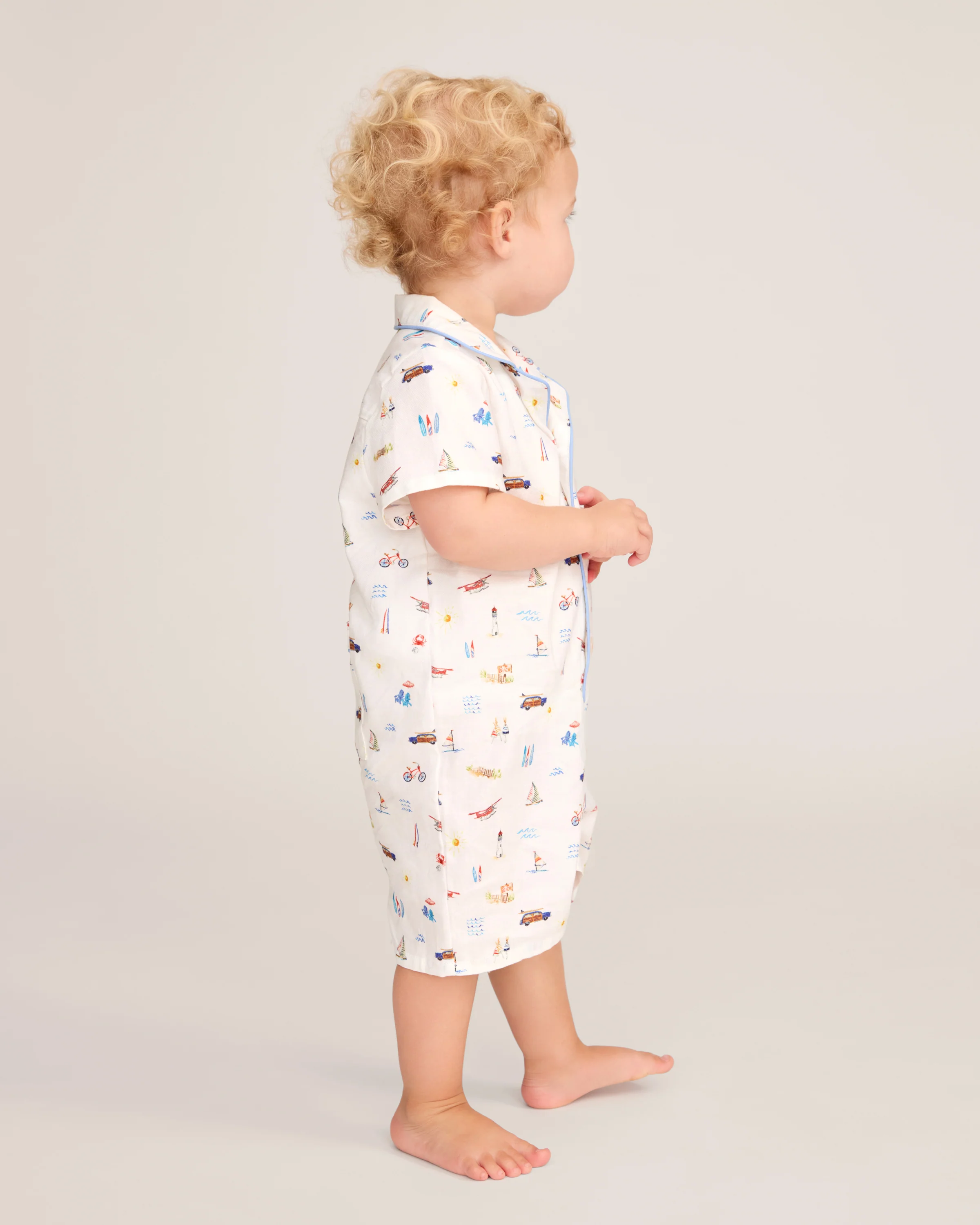 Baby's Twill Summer Romper in Summer Nostalgia - Image 4