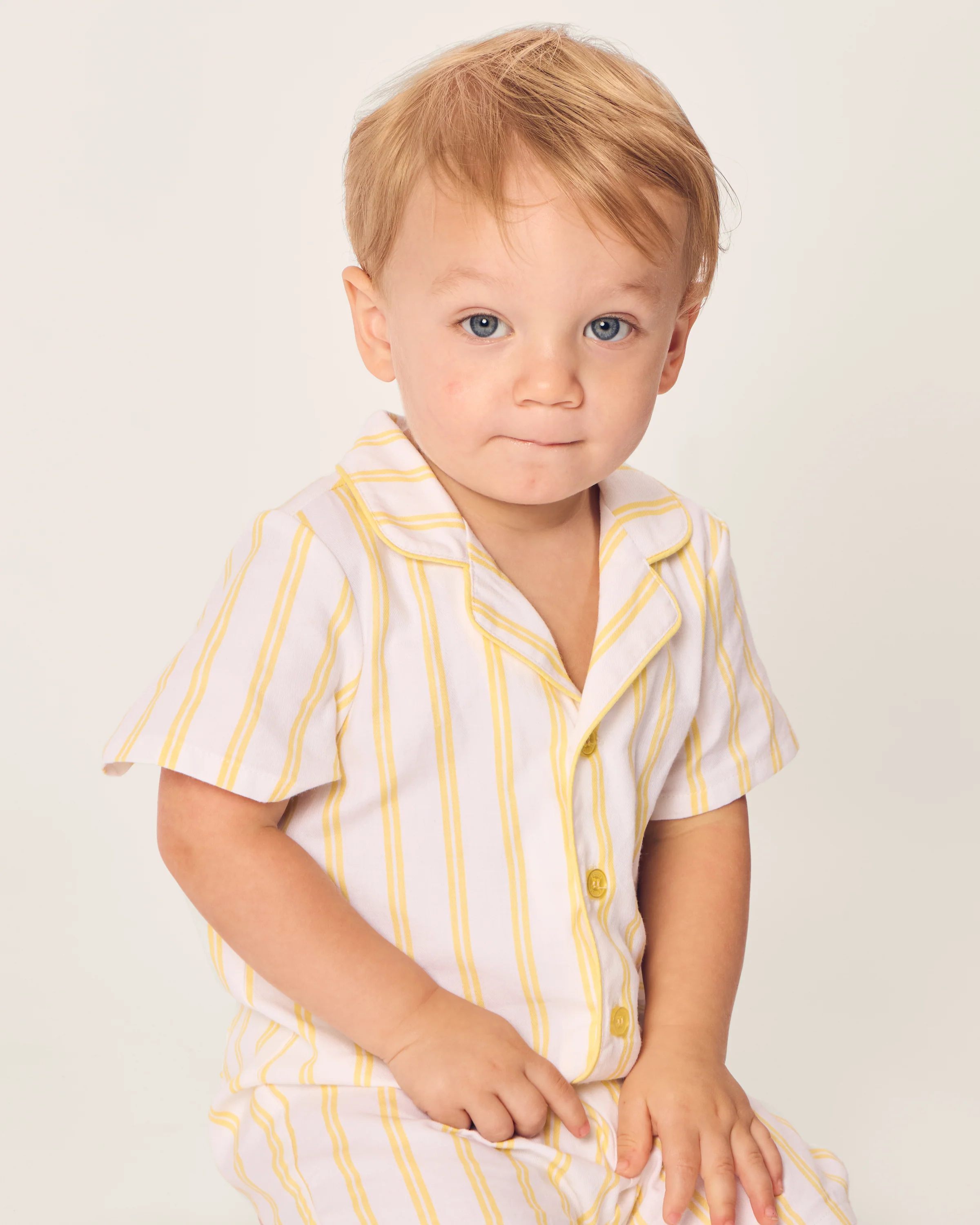 Baby's Twill Summer Romper in Sunny Stripe - Image 5
