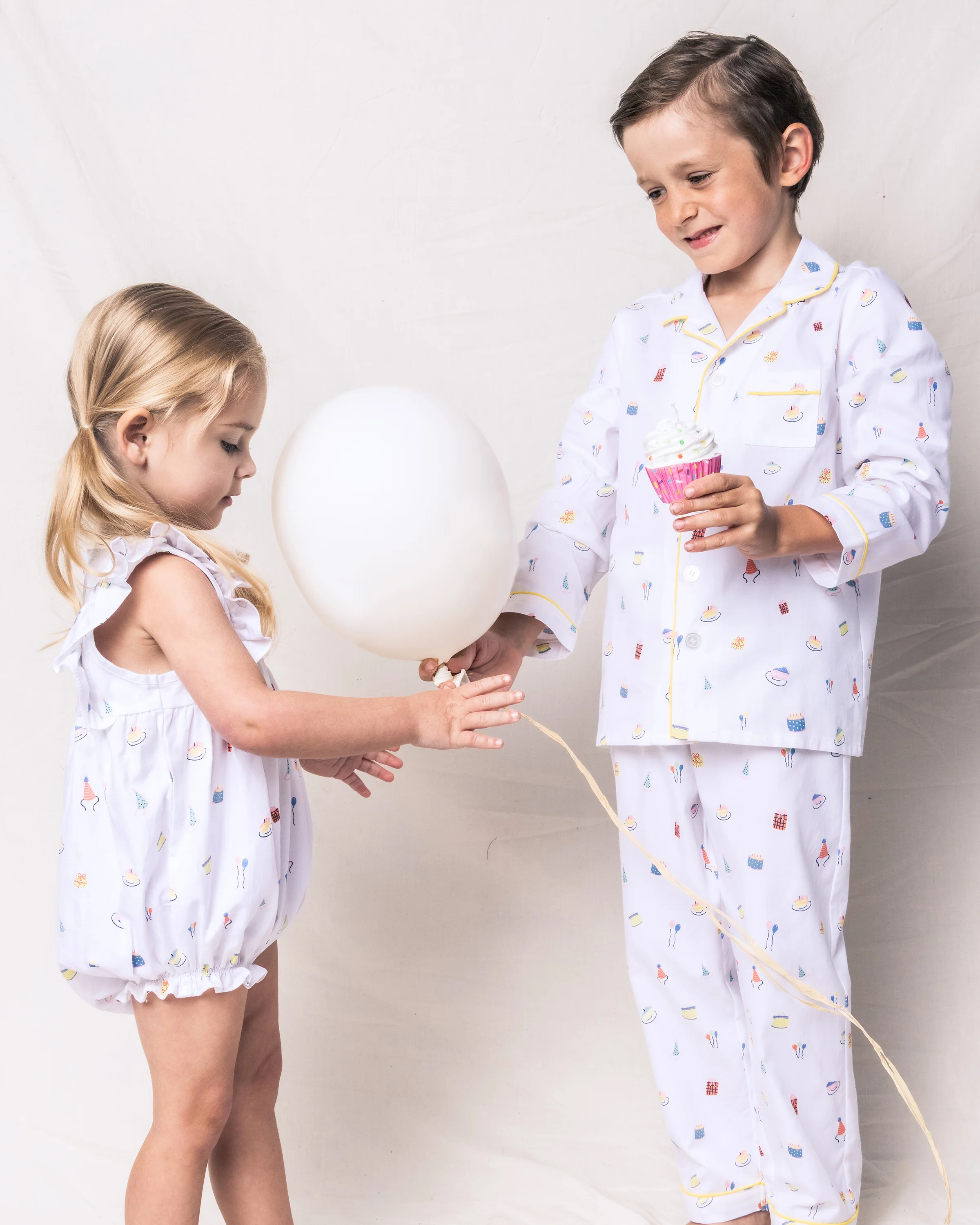 Baby's Twill Ruffled Romper in Birthday Wishes - Image 3