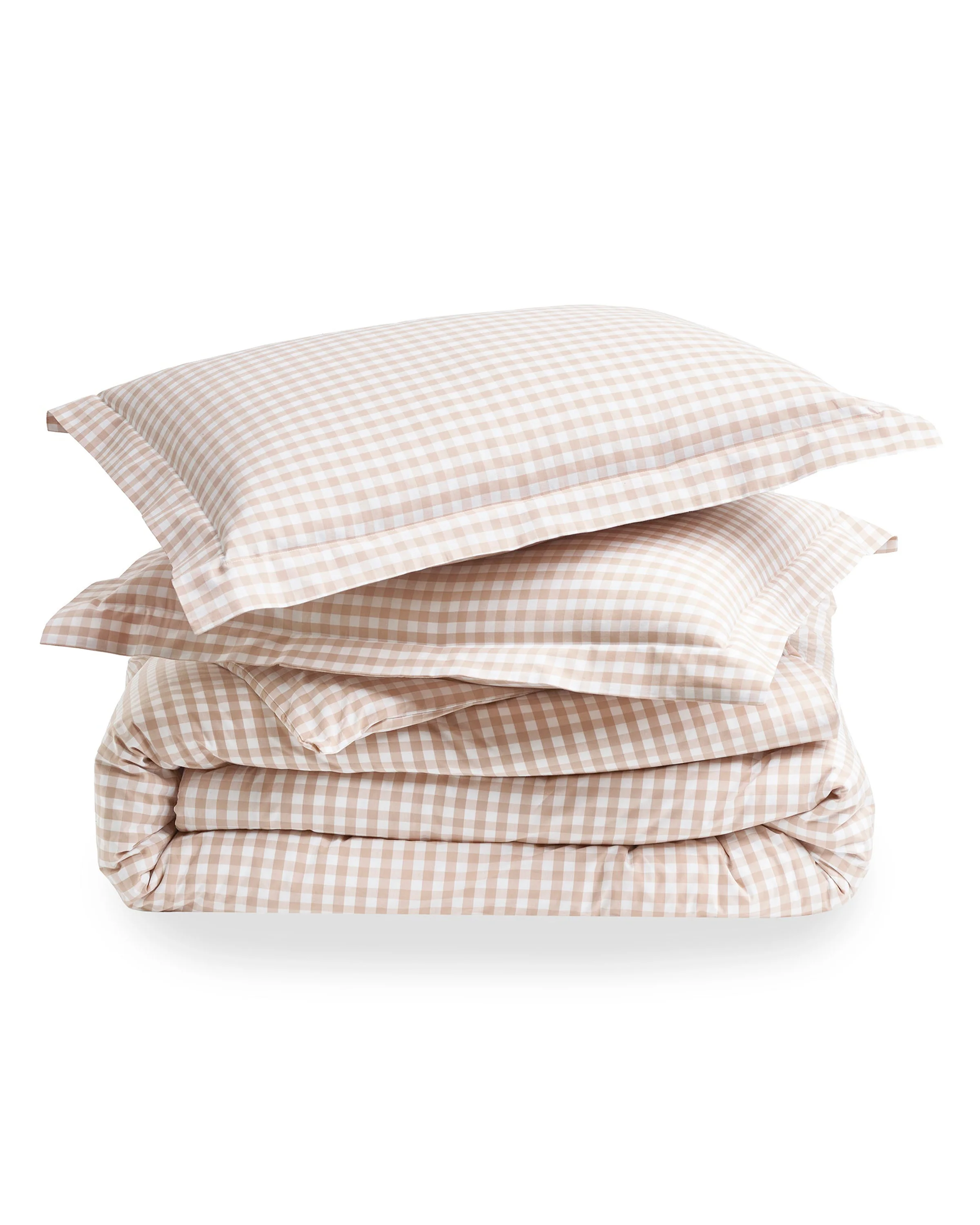 Camel Gingham and Camel Ticking Bedding Set - Image 3