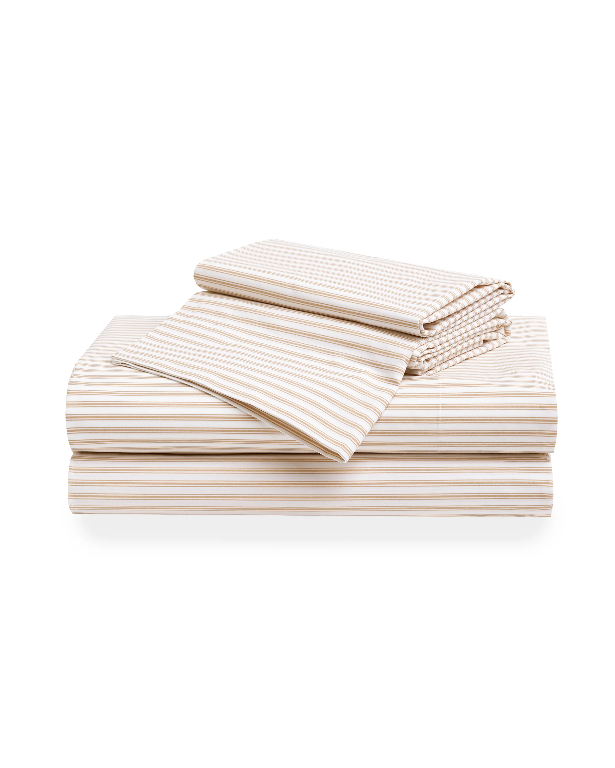 Camel Gingham and Camel Ticking Bedding Set - Image 4