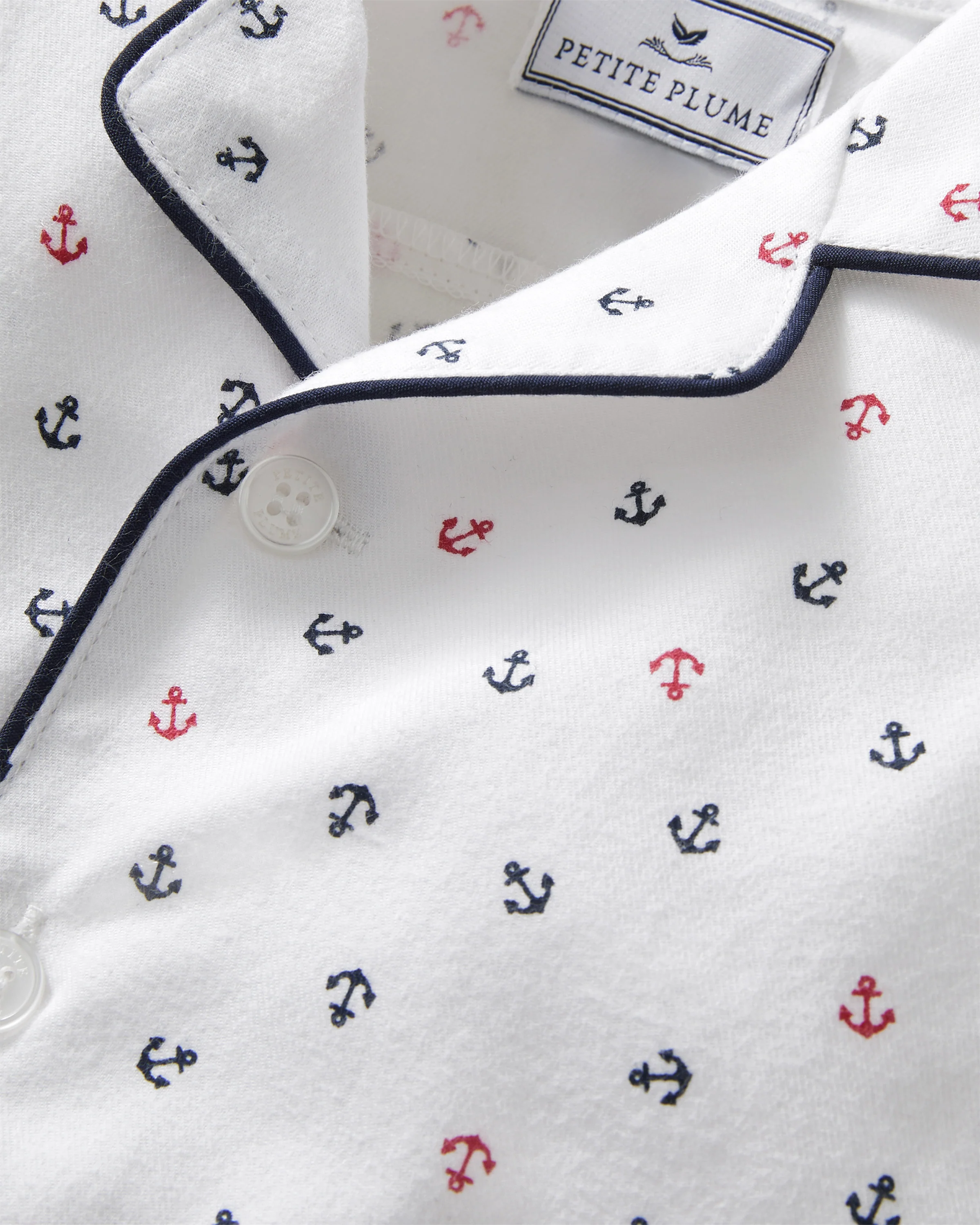 Baby's Twill Summer Romper in Anchors Away White - Image 6