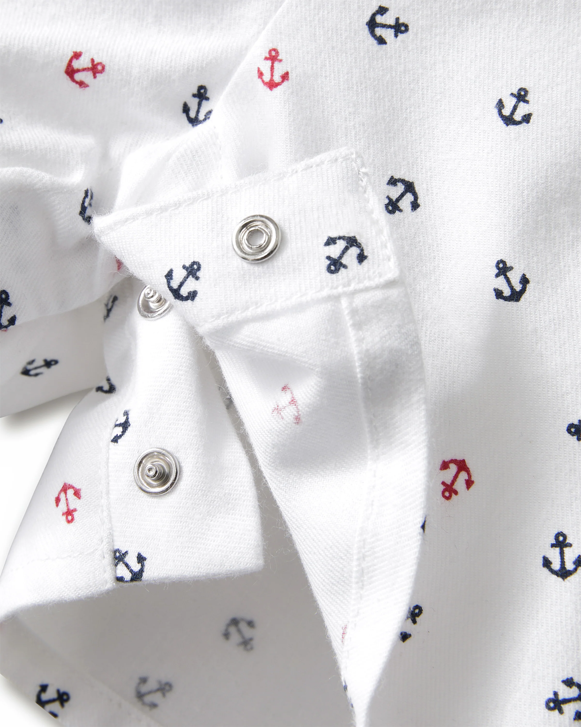 Baby's Twill Summer Romper in Anchors Away White - Image 7