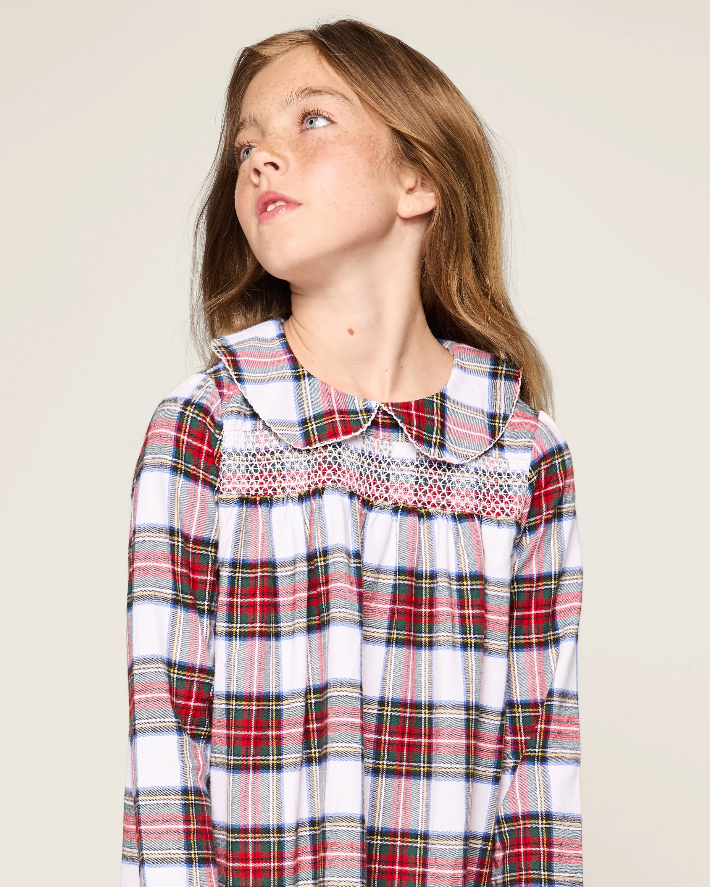 Girl's Brushed Twill Eloise Nightgown in Balmoral Tartan - Image 3