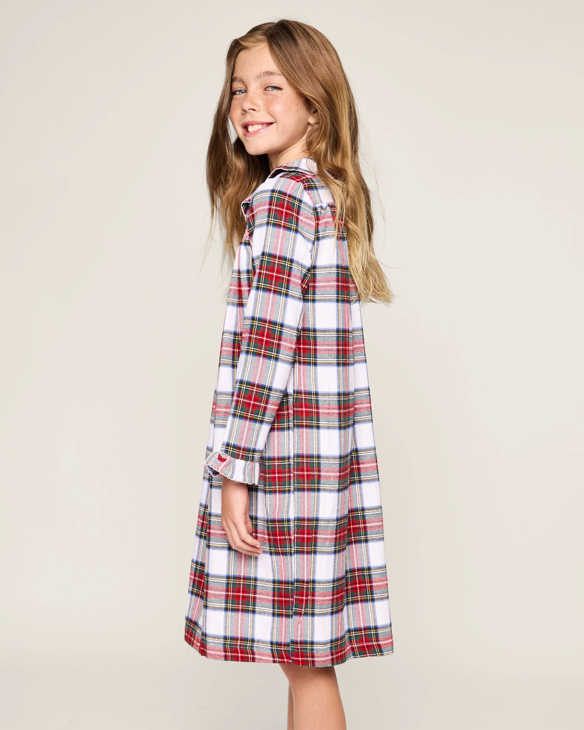 Girl's Brushed Twill Eloise Nightgown in Balmoral Tartan - Image 4