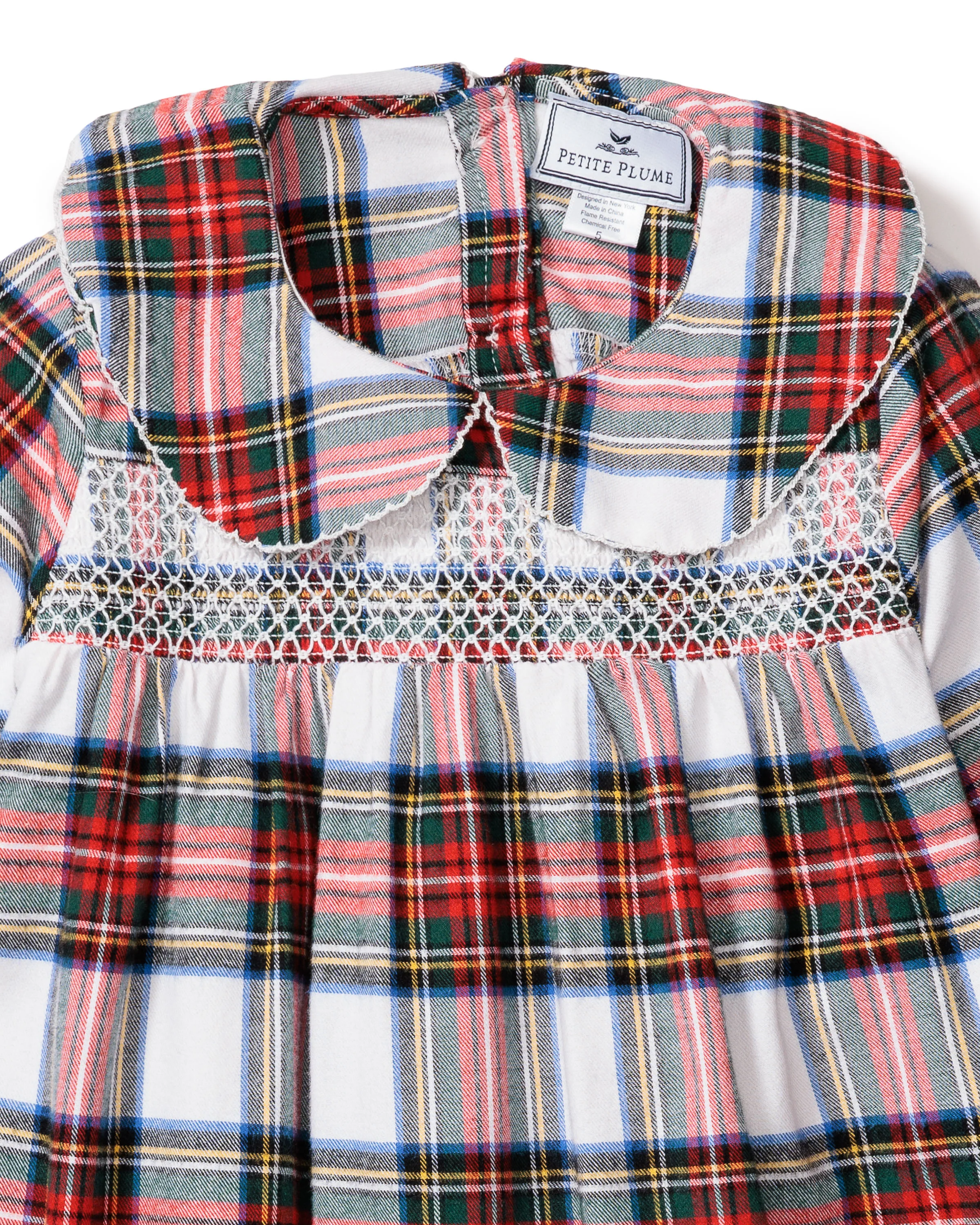 Girl's Brushed Twill Eloise Nightgown in Balmoral Tartan - Image 6