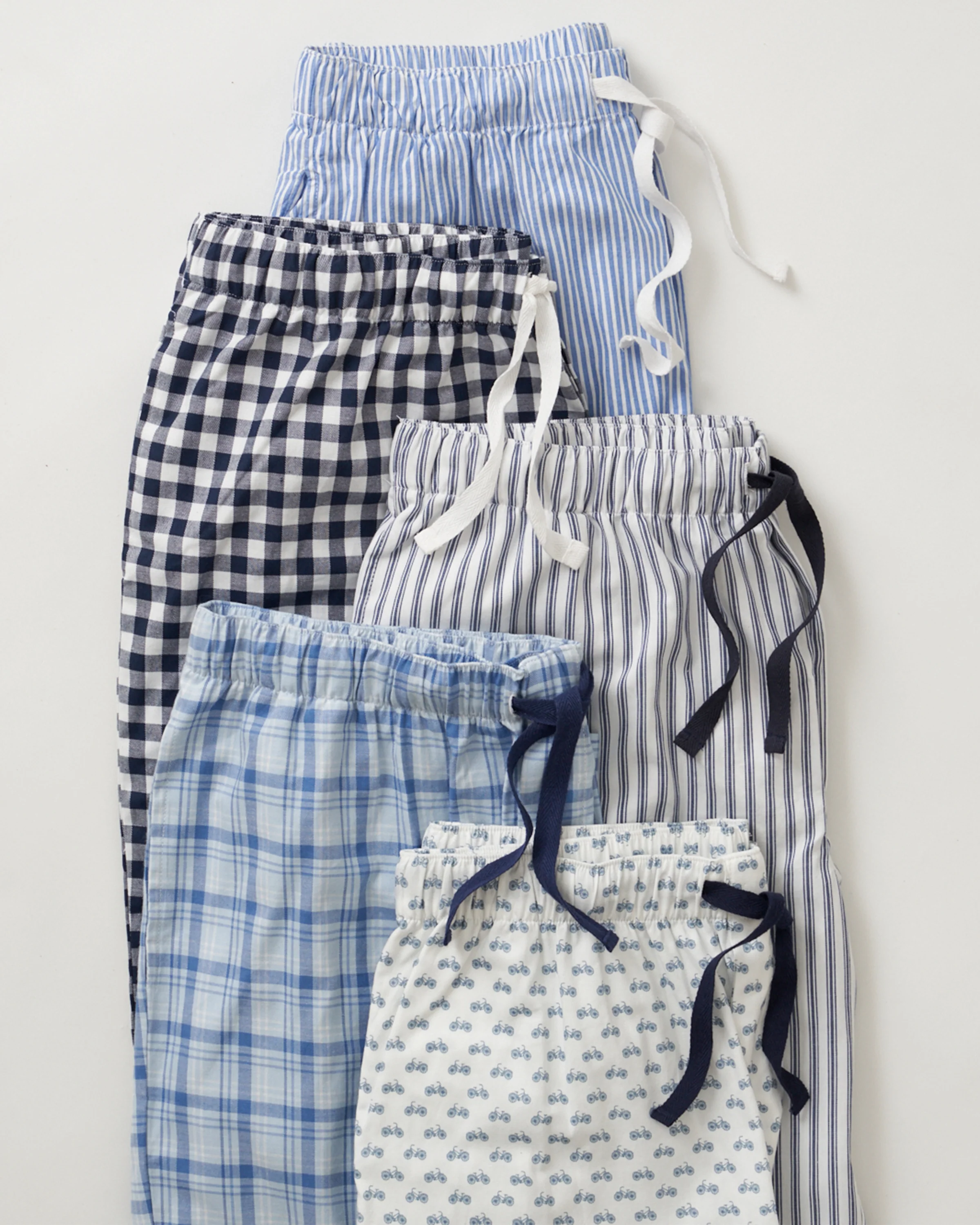 Kid's Twill Pajama Pants in French Blue Heritage Stripe - Image 5
