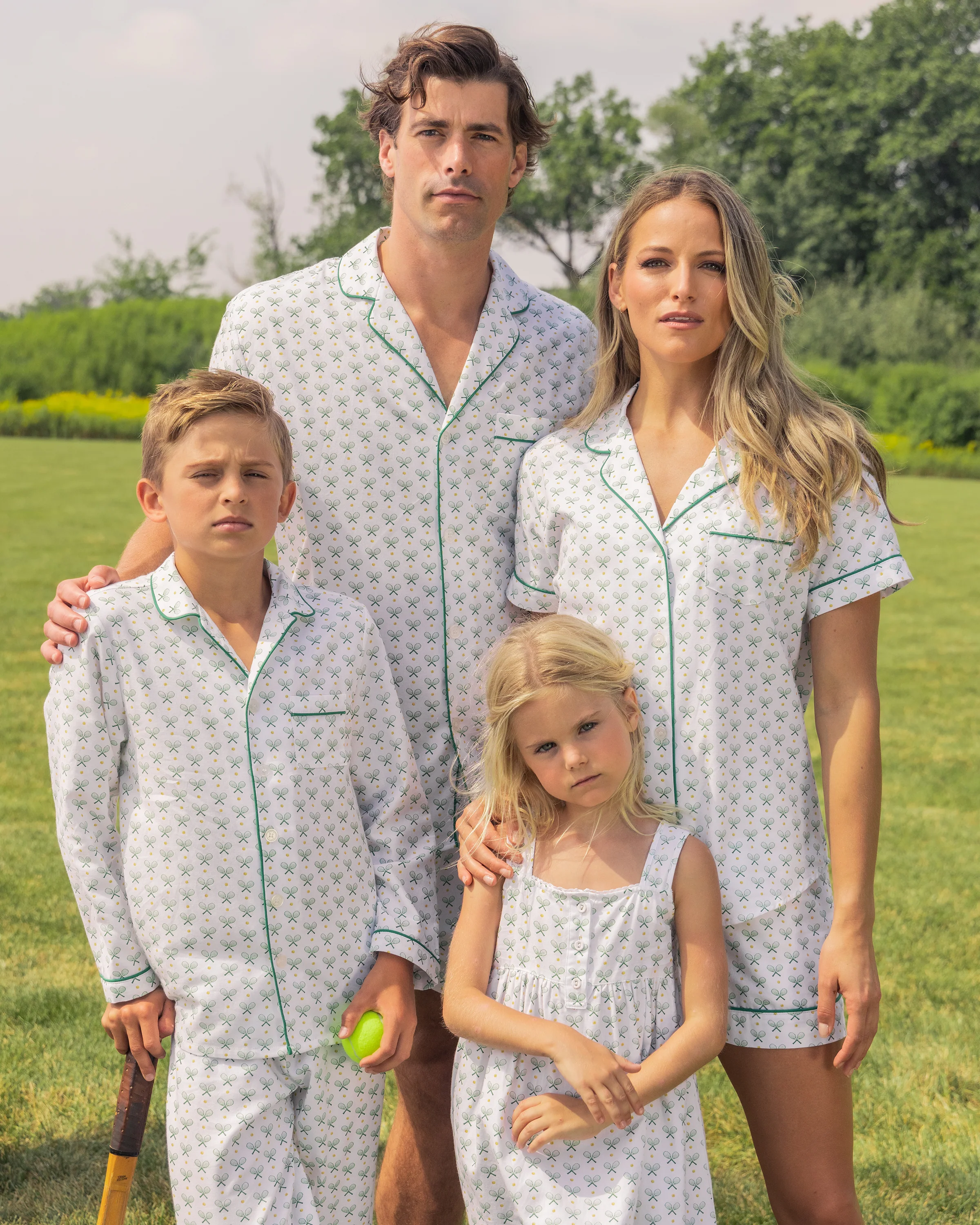 Kid's Twill Pajama Set in Match Point - Image 3