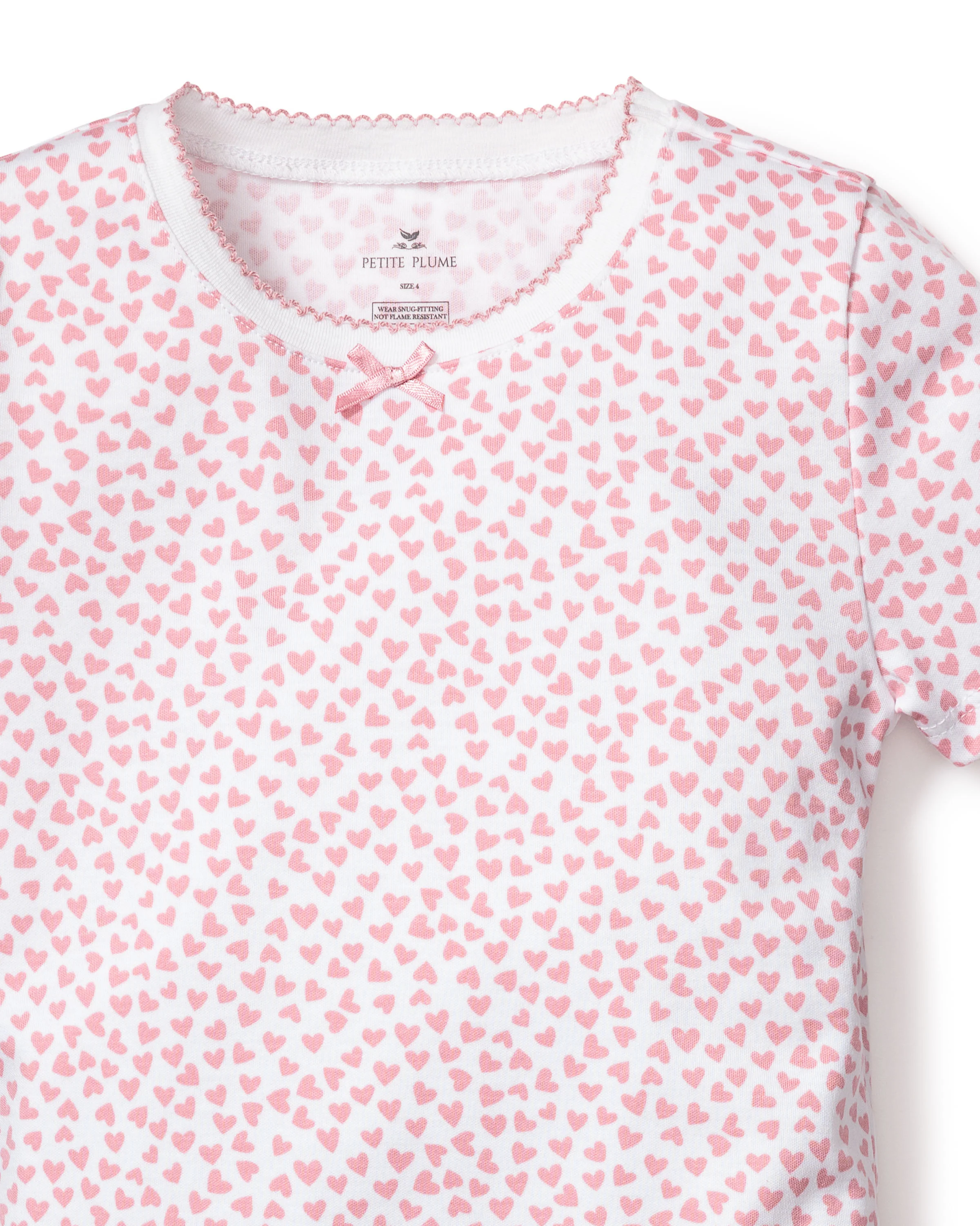 Kid's Pima Snug Fit Pajama Short Set in Sweethearts - Image 3