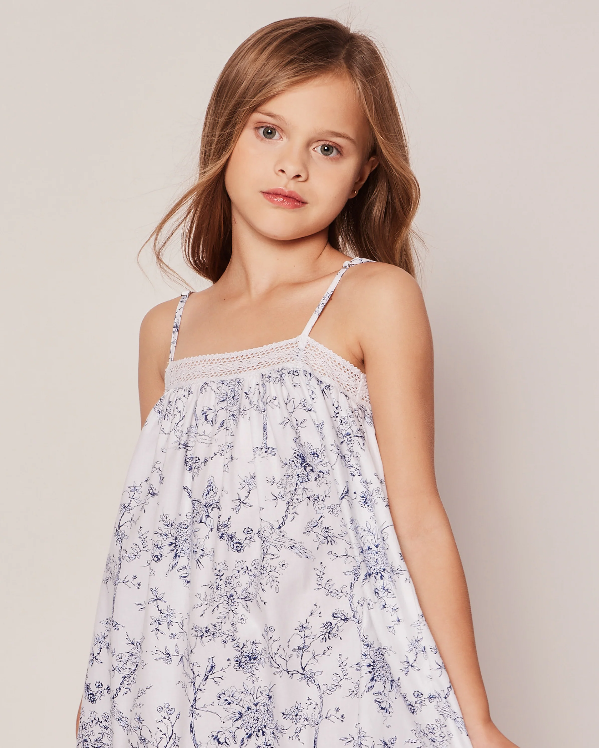 Girl's Twill Lily Nightgown in Timeless Toile - Image 3