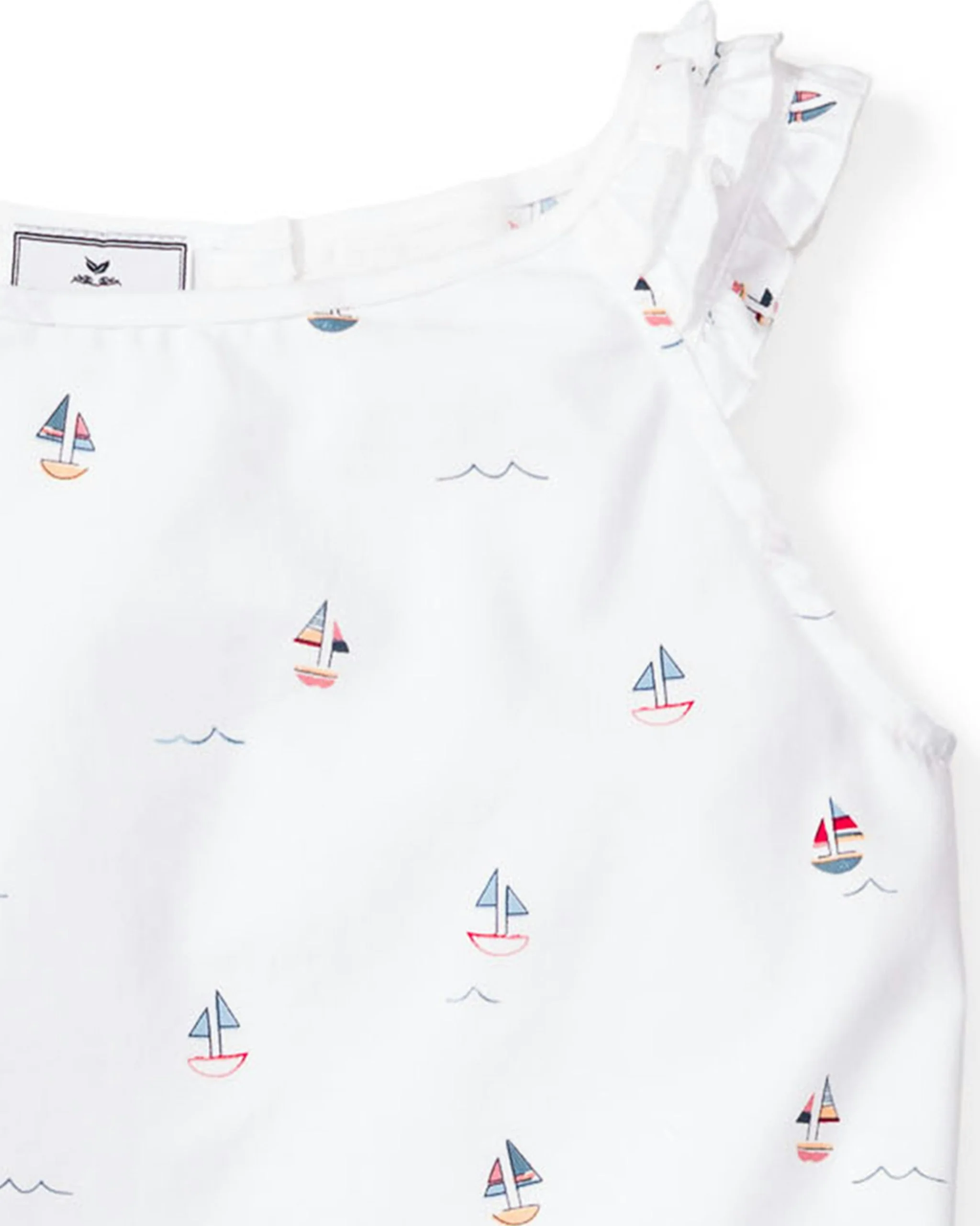 Girl's Twill Amelie Nightgown in Bateau - Image 4