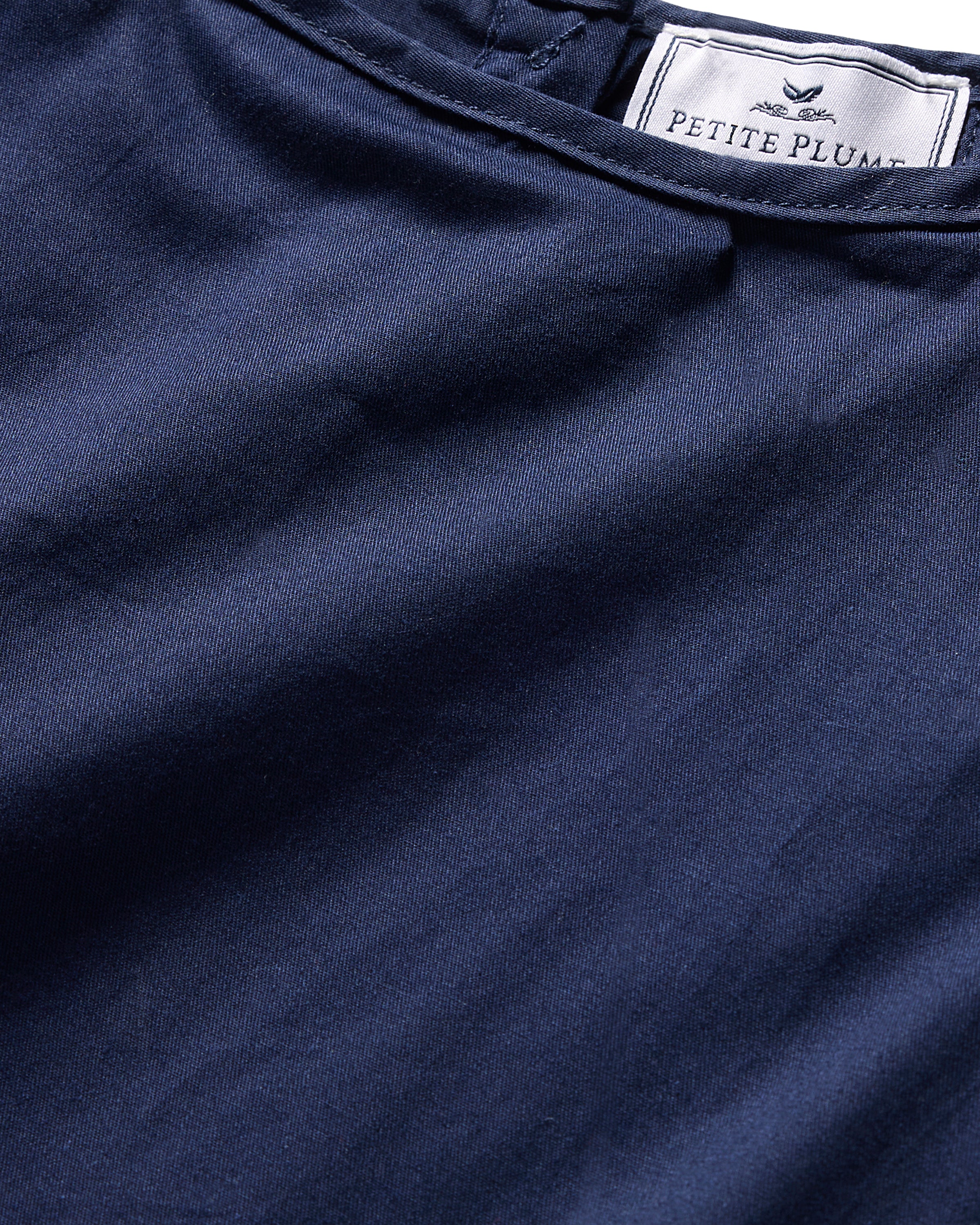 Girl's Twill Amelie Nightgown in Navy - Image 6