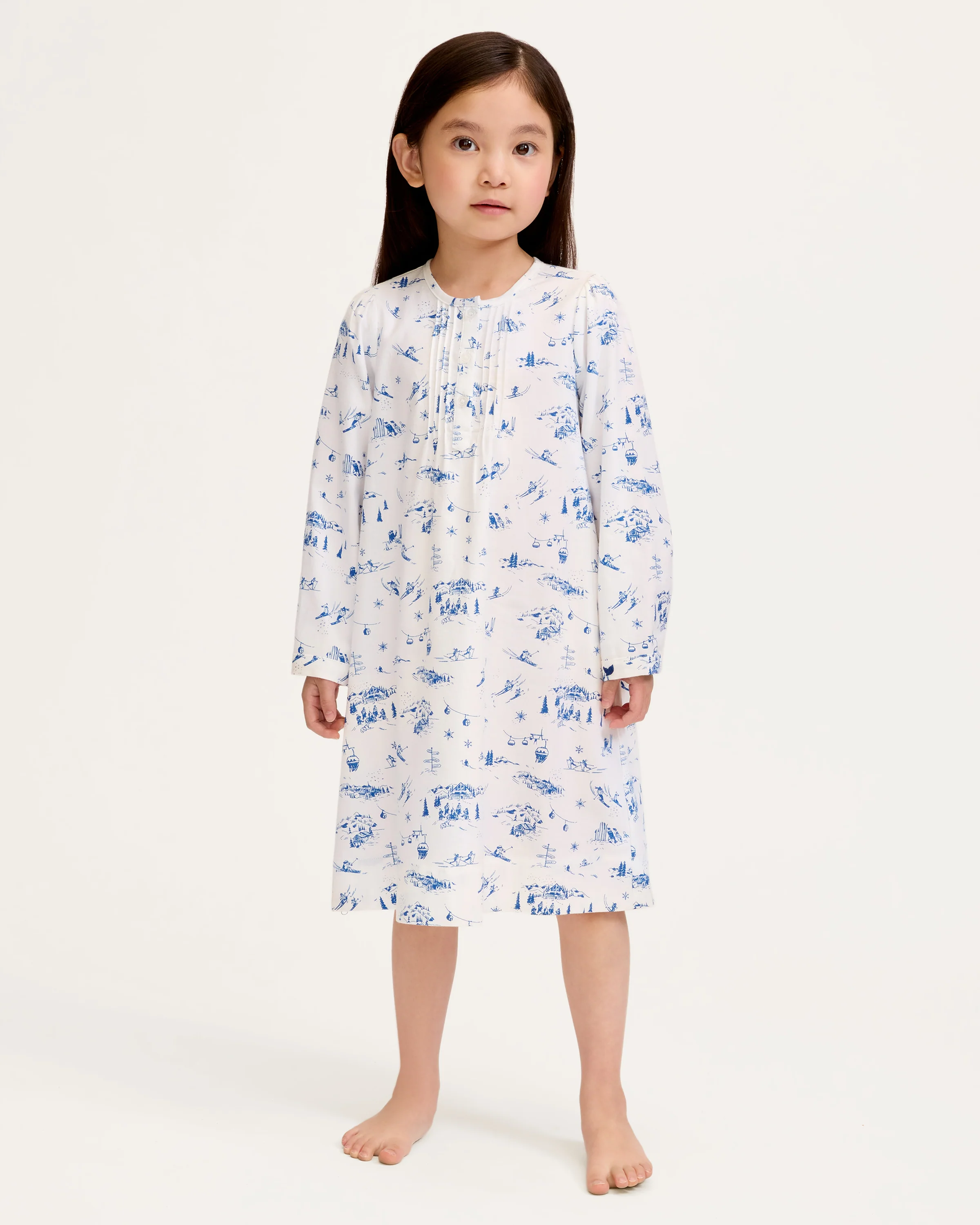 Girl's Twill Beatrice Nightgown in Chalet Toile - Image 3