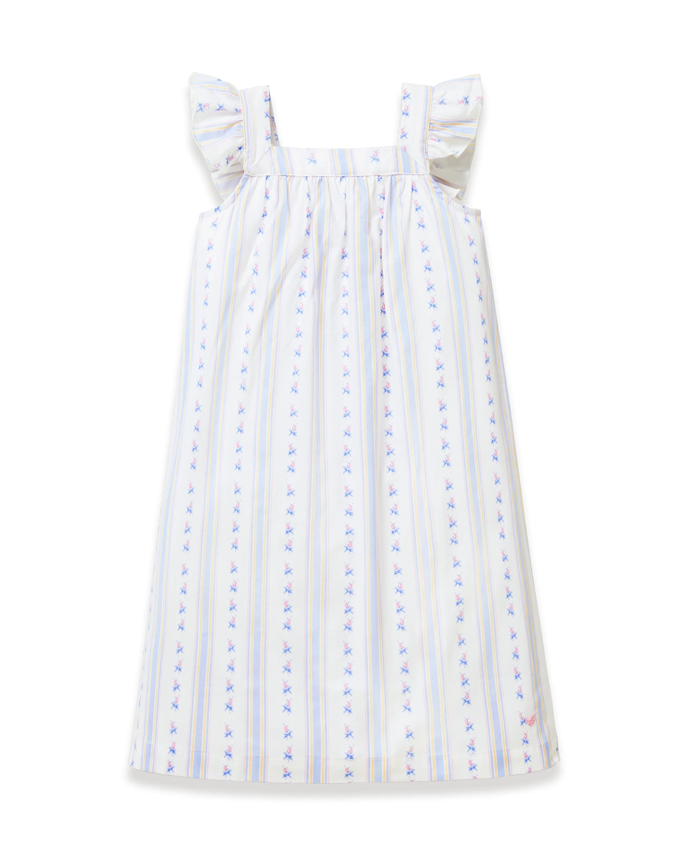Girl's Twill Clara Nightgown in Cottage Stripe - Image 7