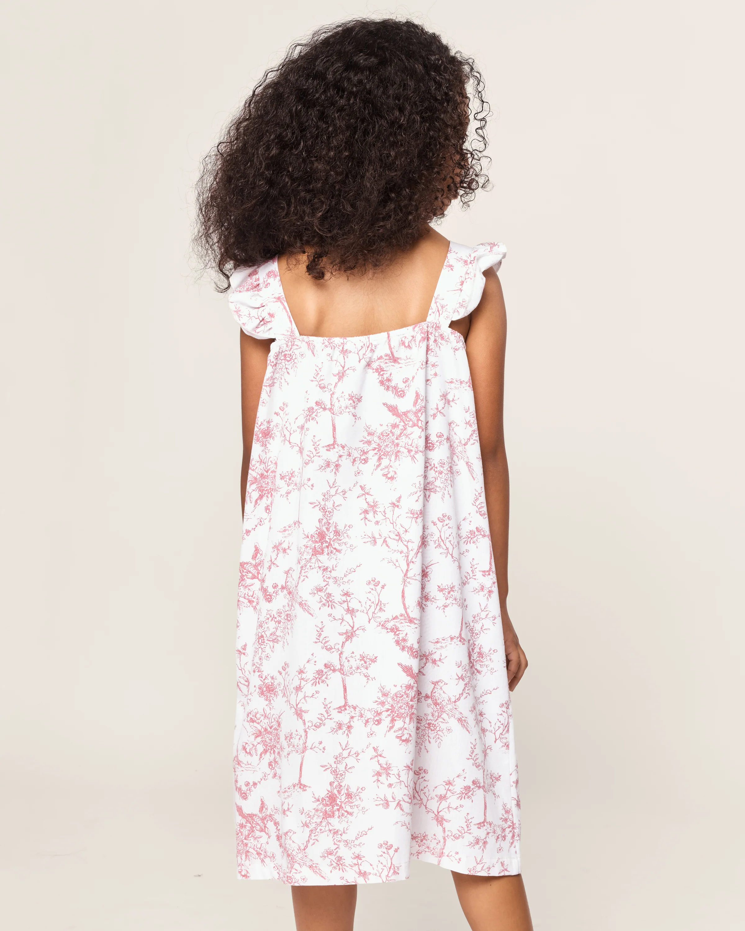 Girl's Twill Clara Nightgown in Pink Timeless Toile - Image 3