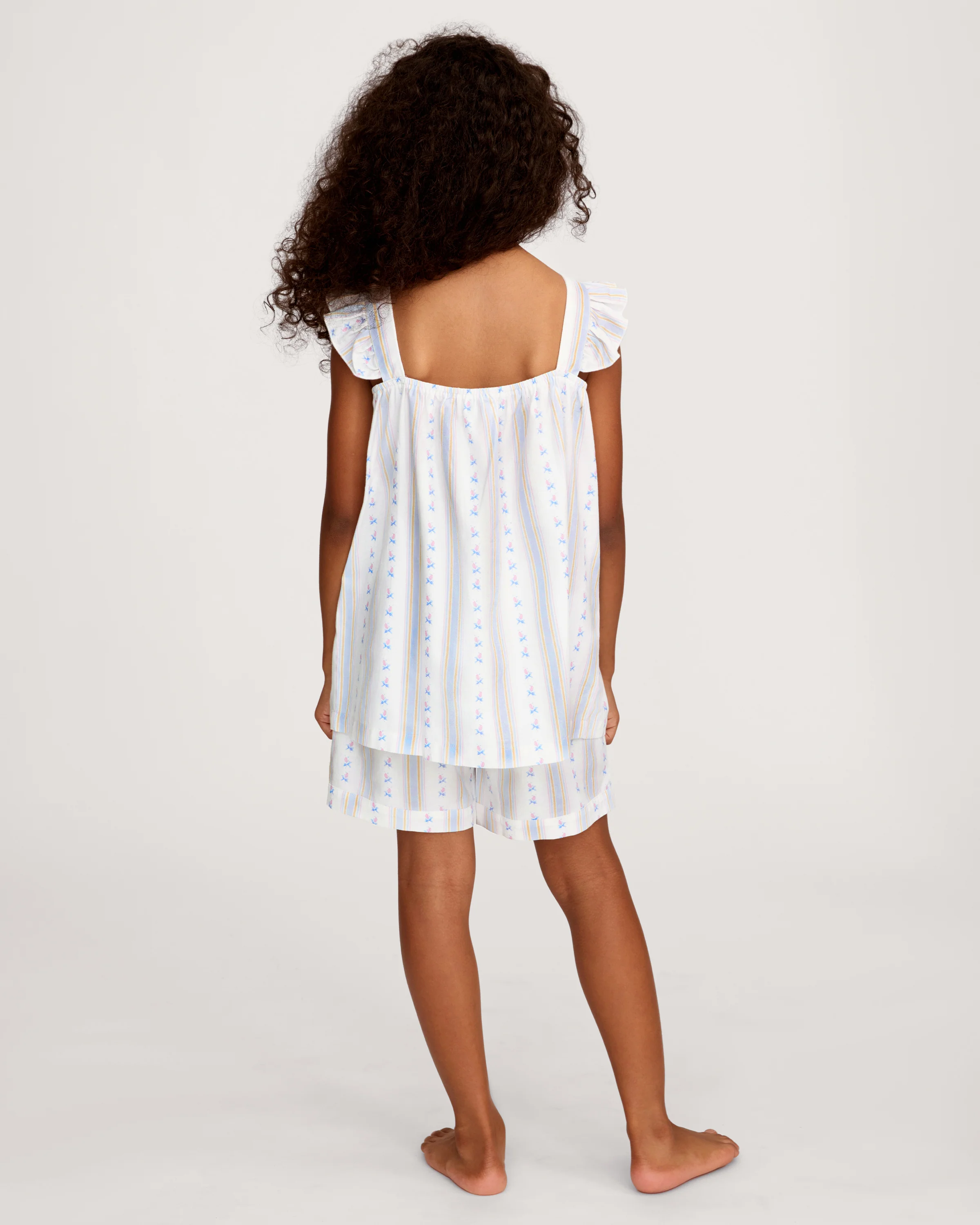 Girl's Twill Clara Short Set in Cottage Stripe - Image 5
