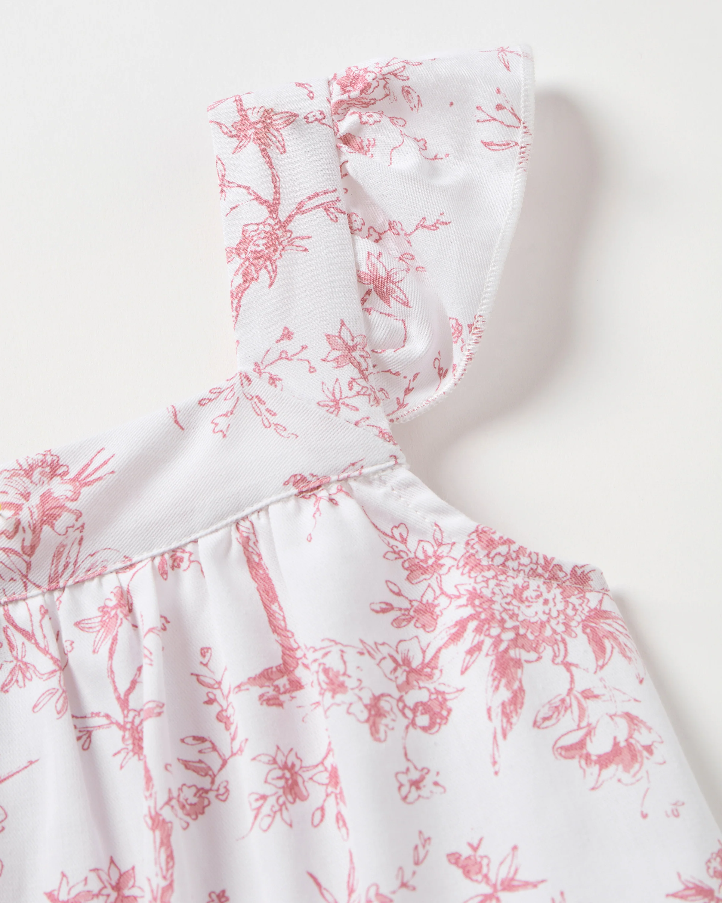 Girl's Twill Clara Short Set in Pink Timeless Toile - Image 5