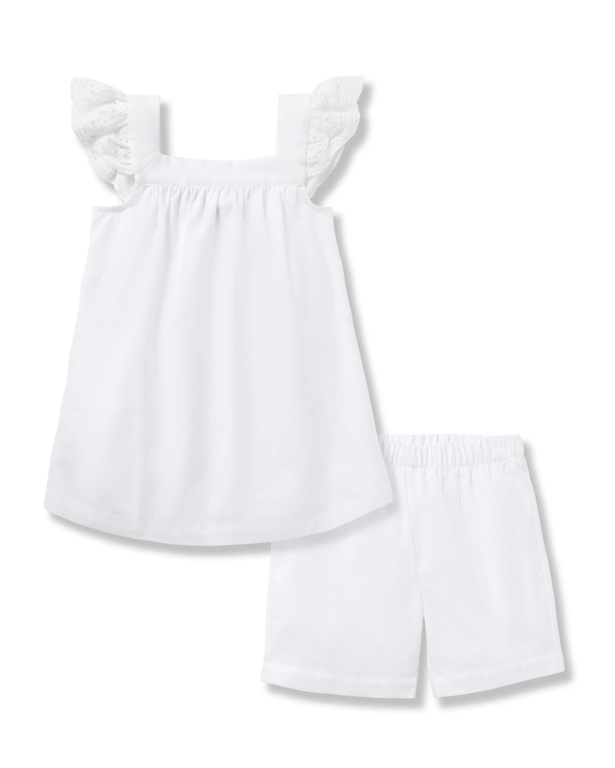 Girl's Twill Clara Short Set in Navy - Image 7