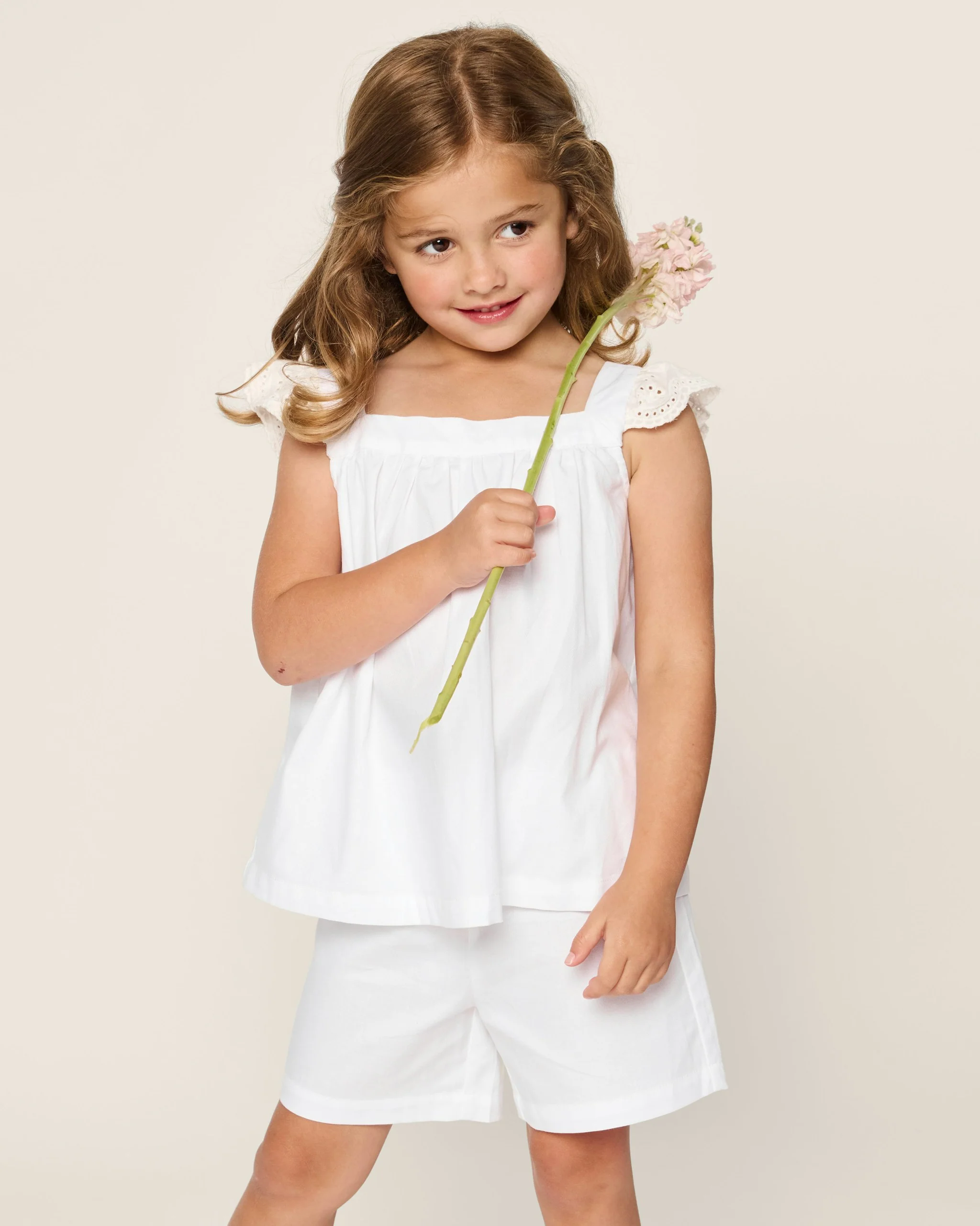 Girl's Twill Clara Short Set in Navy - Image 8