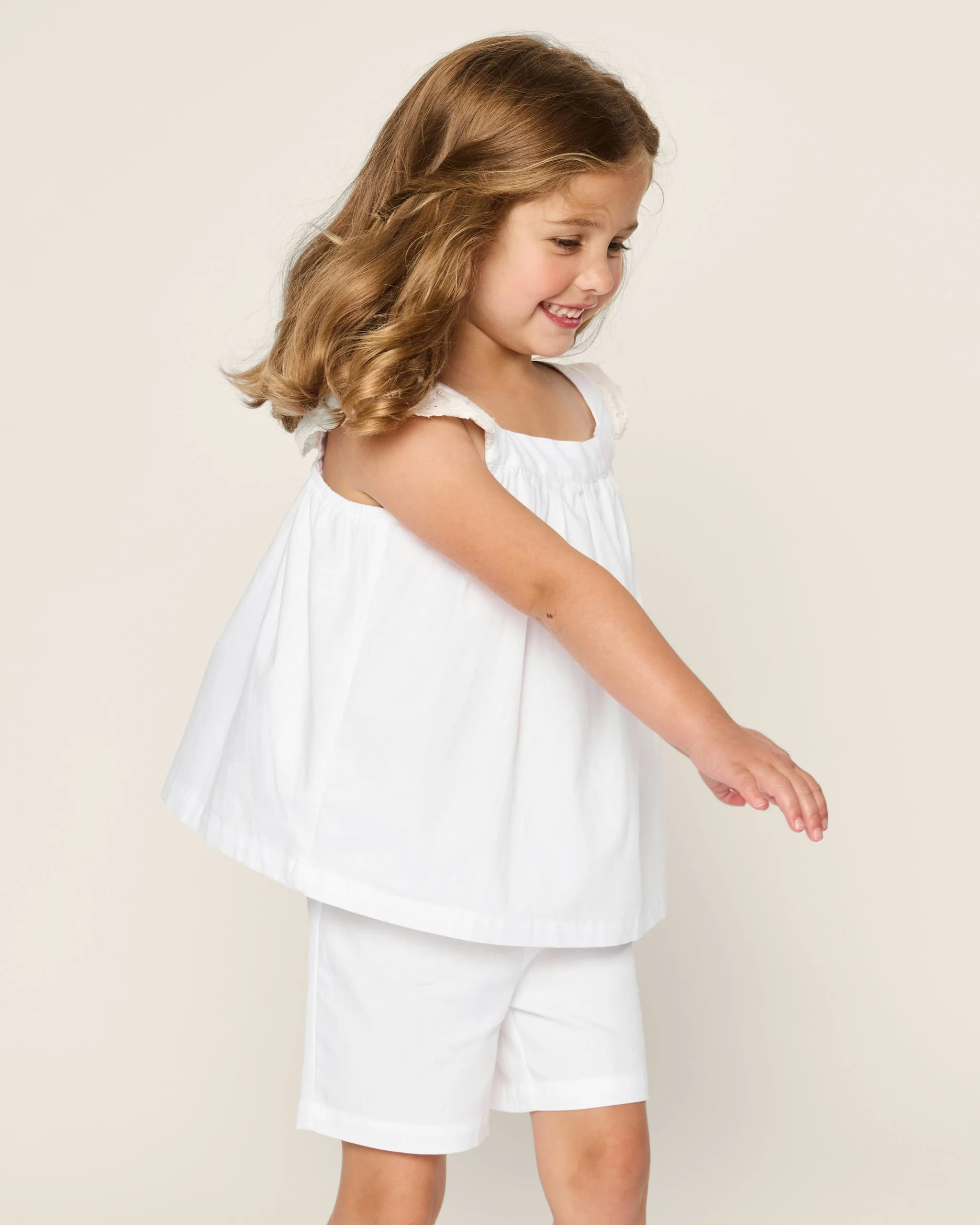 Girl's Twill Clara Short Set in Navy - Image 9