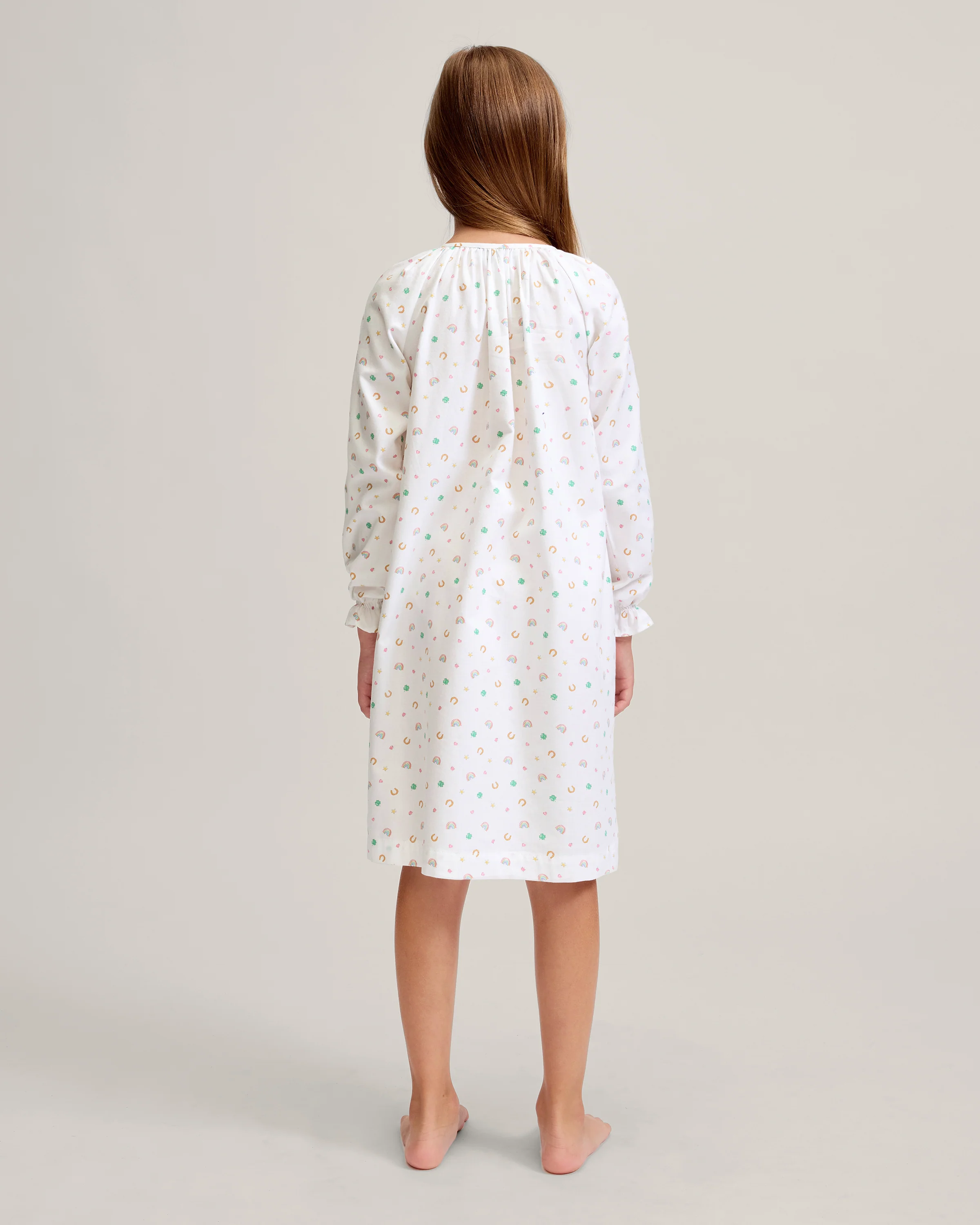 Girl's Twill Delphine Nightgown in Good Luck Charms - Image 5
