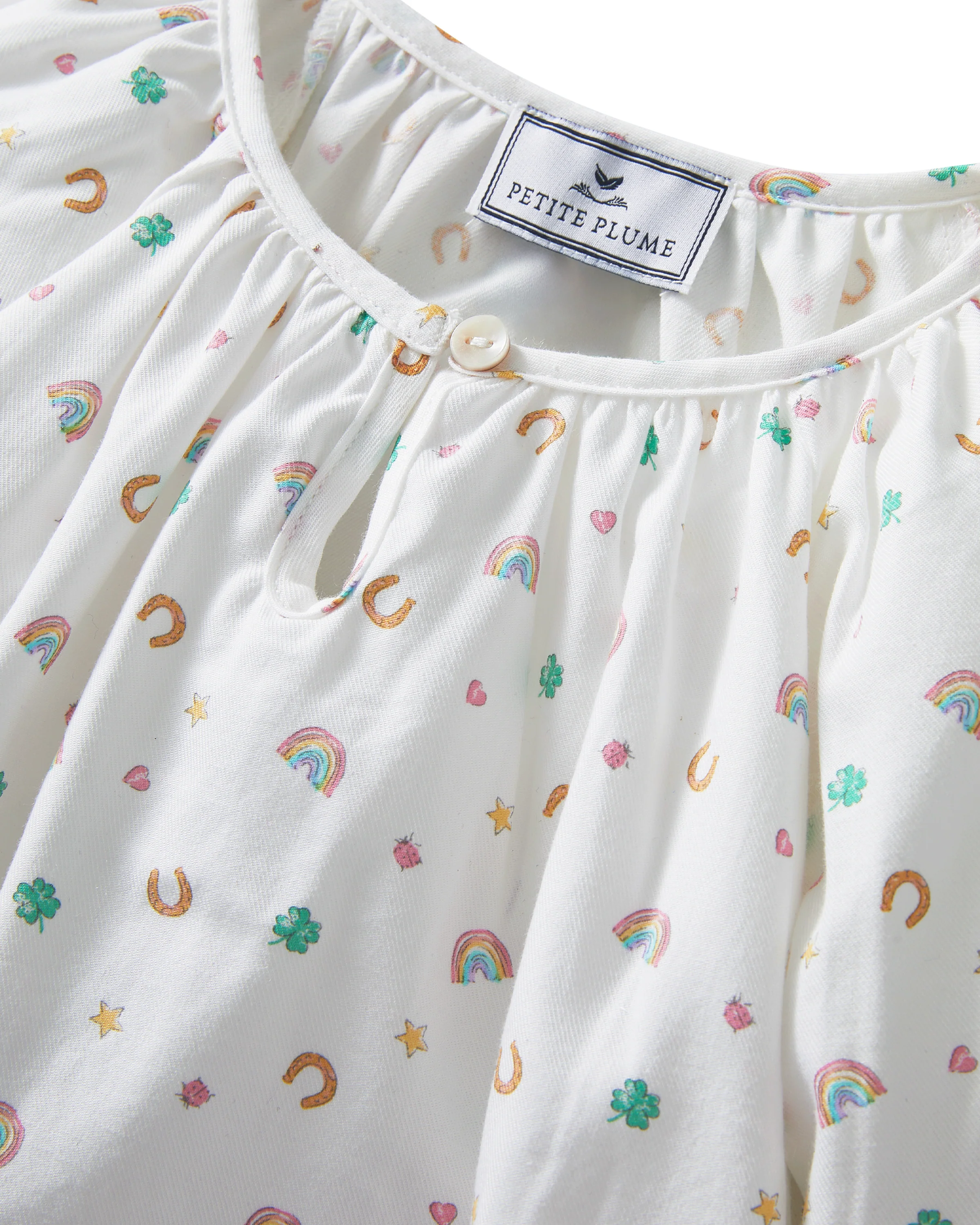 Girl's Twill Delphine Nightgown in Good Luck Charms - Image 6