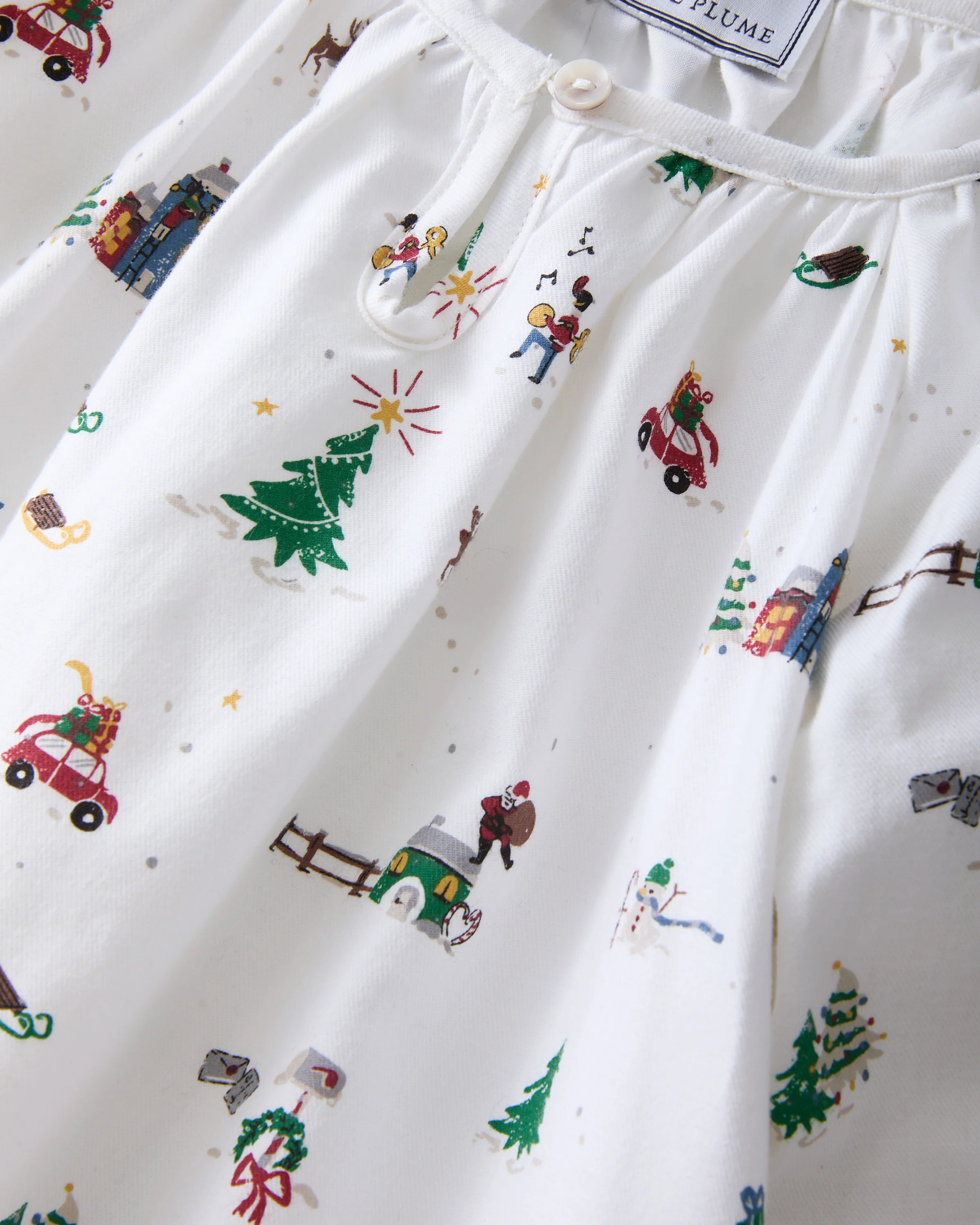 Girl's Twill Delphine Nightgown in Holiday Town - Image 6