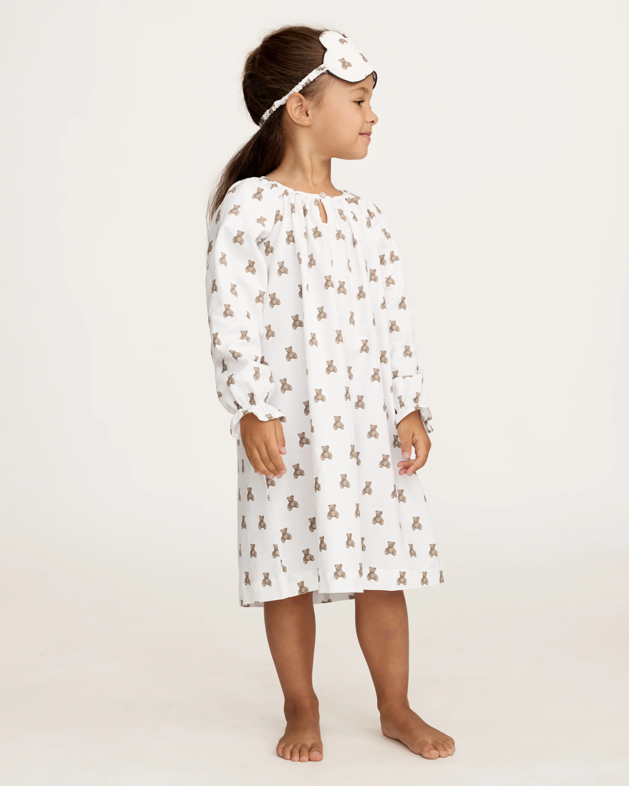 Girl's Twill Delphine Nightgown in Teddy Tales - Image 3