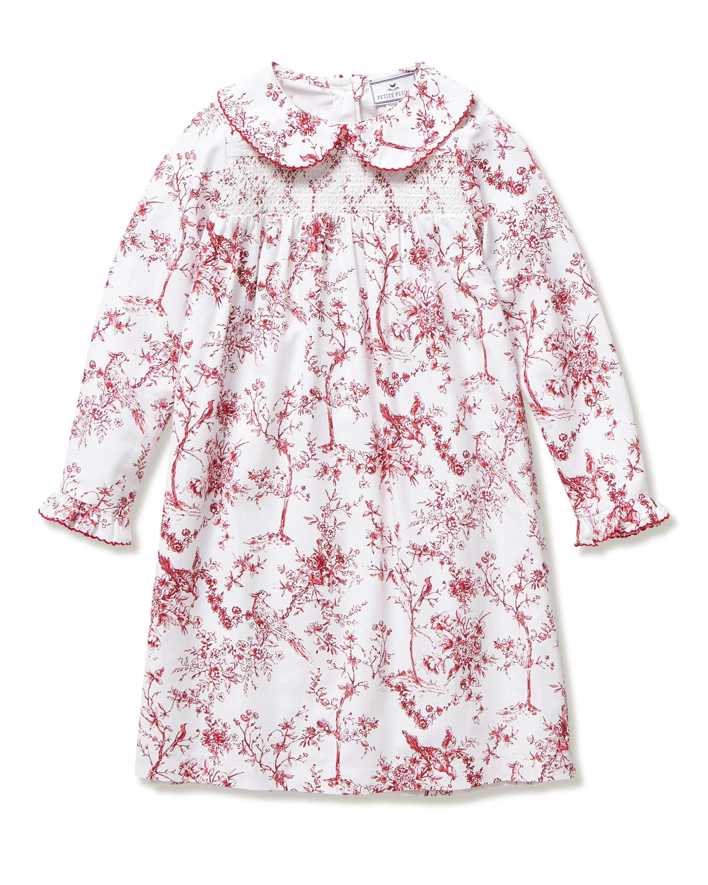 Girl's Twill Eloise Nightgown in Red Timeless Toile - Image 5