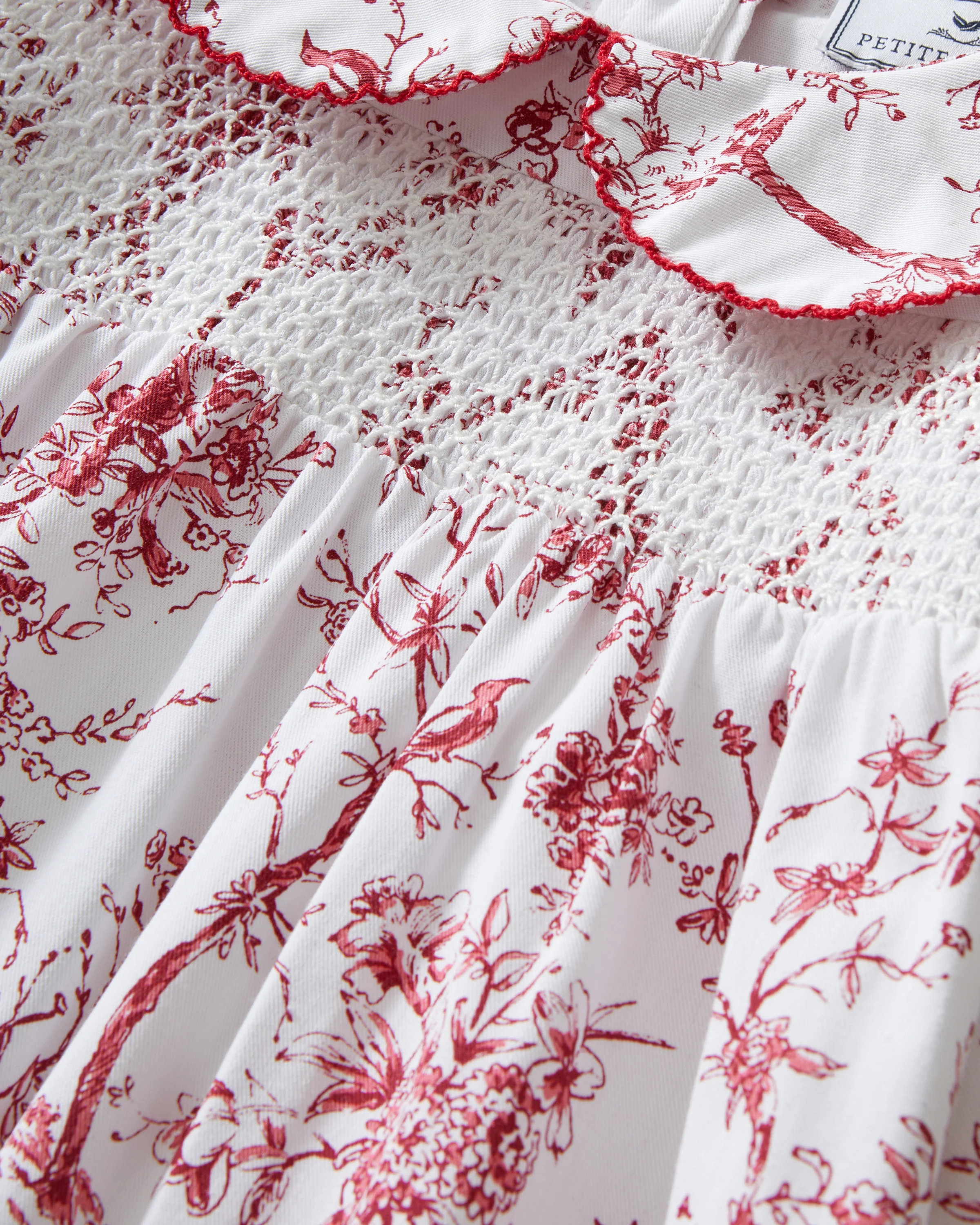 Girl's Twill Eloise Nightgown in Red Timeless Toile - Image 6