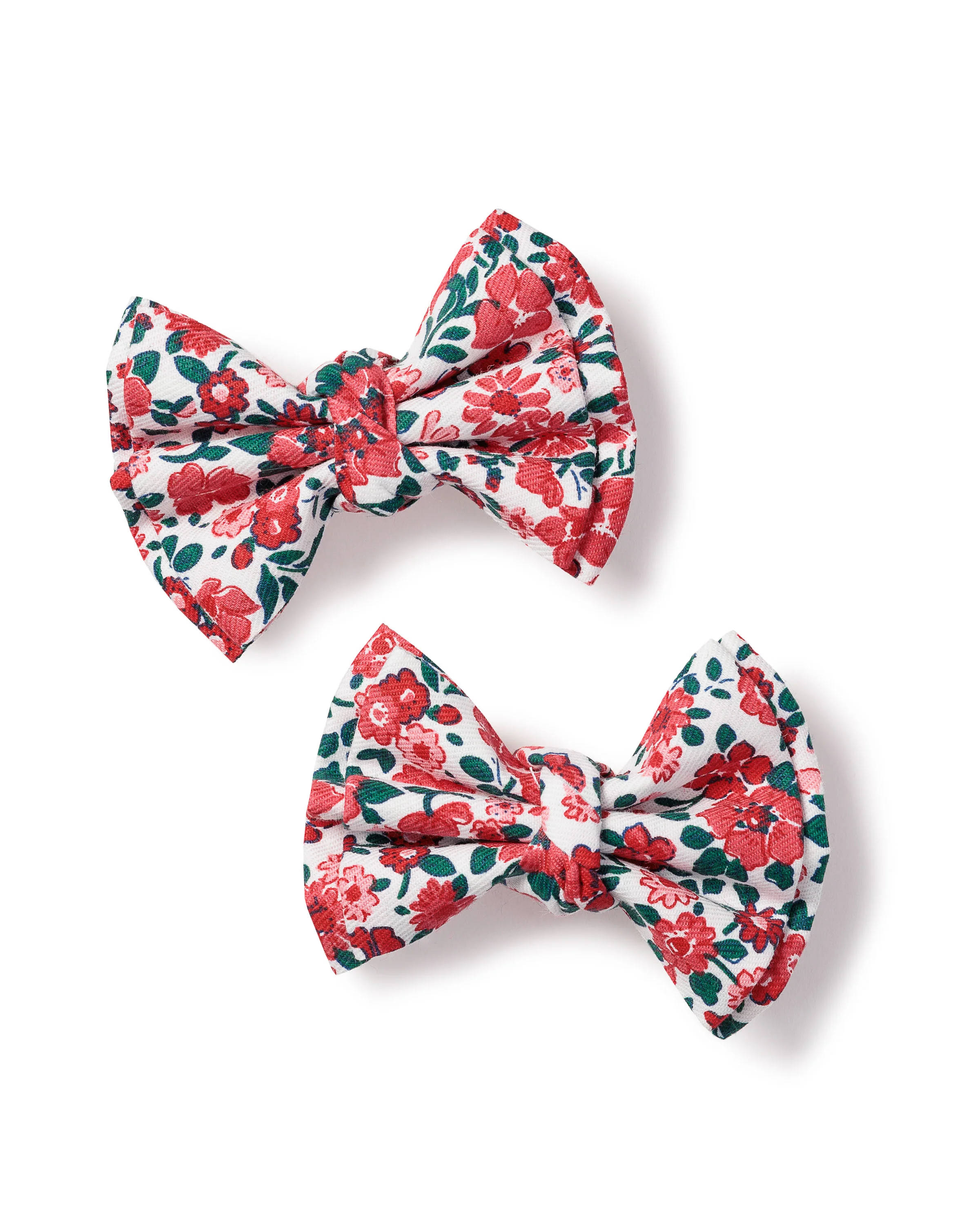 Girl's Twill Hair Bows in Fleurs des Bois - Image 3